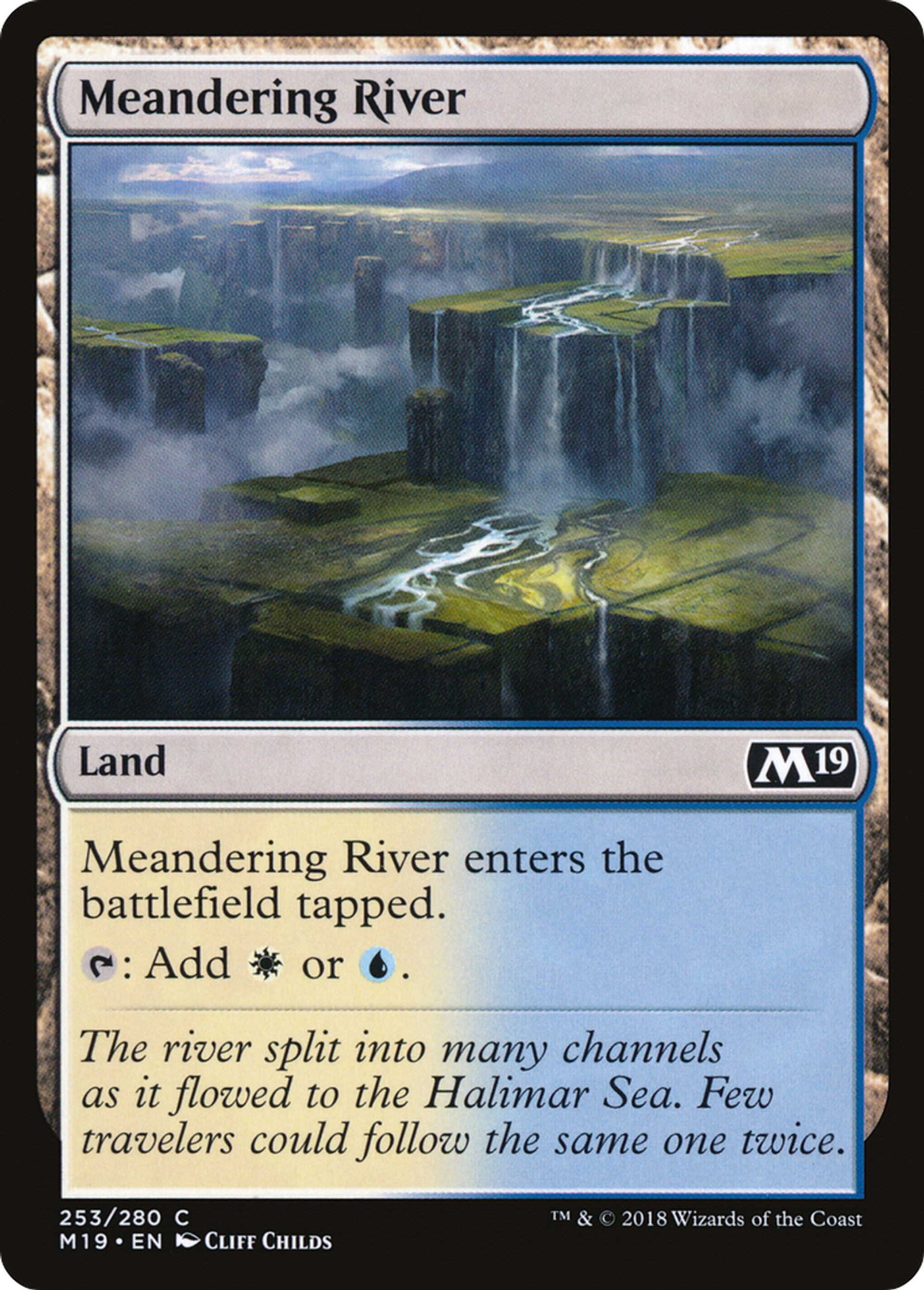 Meandering River — Core Set 2019 — Magic: The Gathering