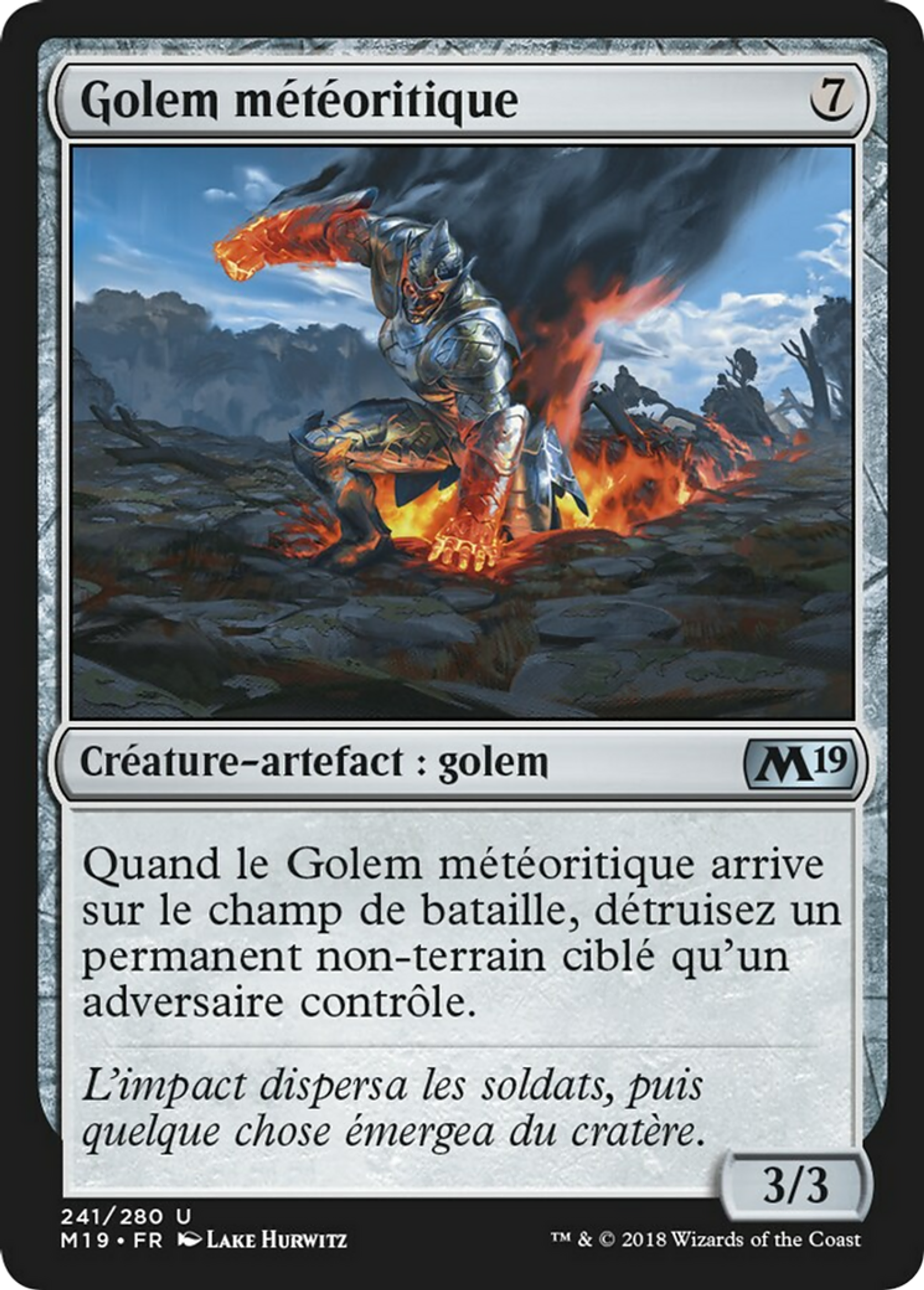 Golem météoritique — Core Set 2019 — Magic: The Gathering