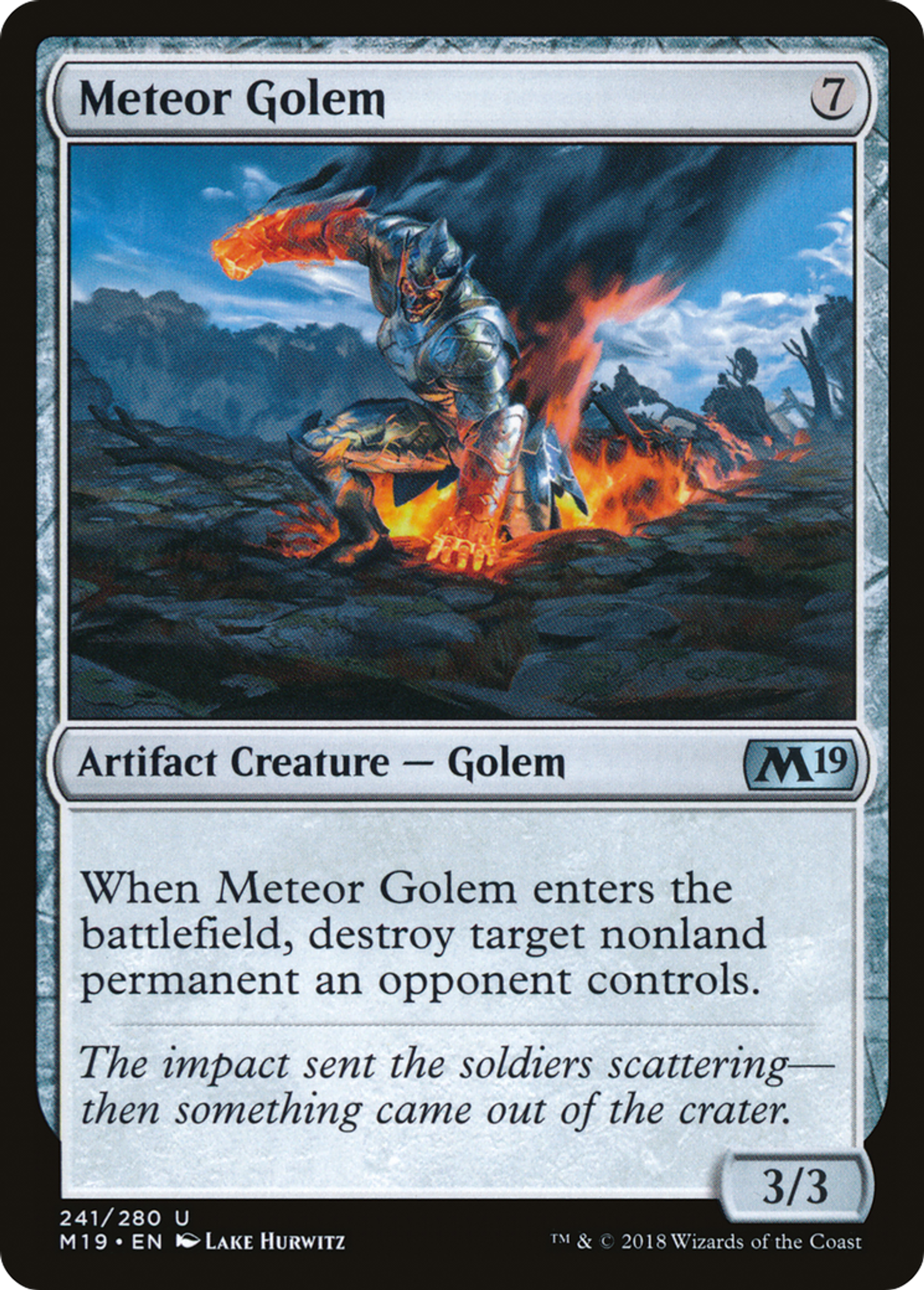 Golem météoritique — Core Set 2019 — Magic: The Gathering