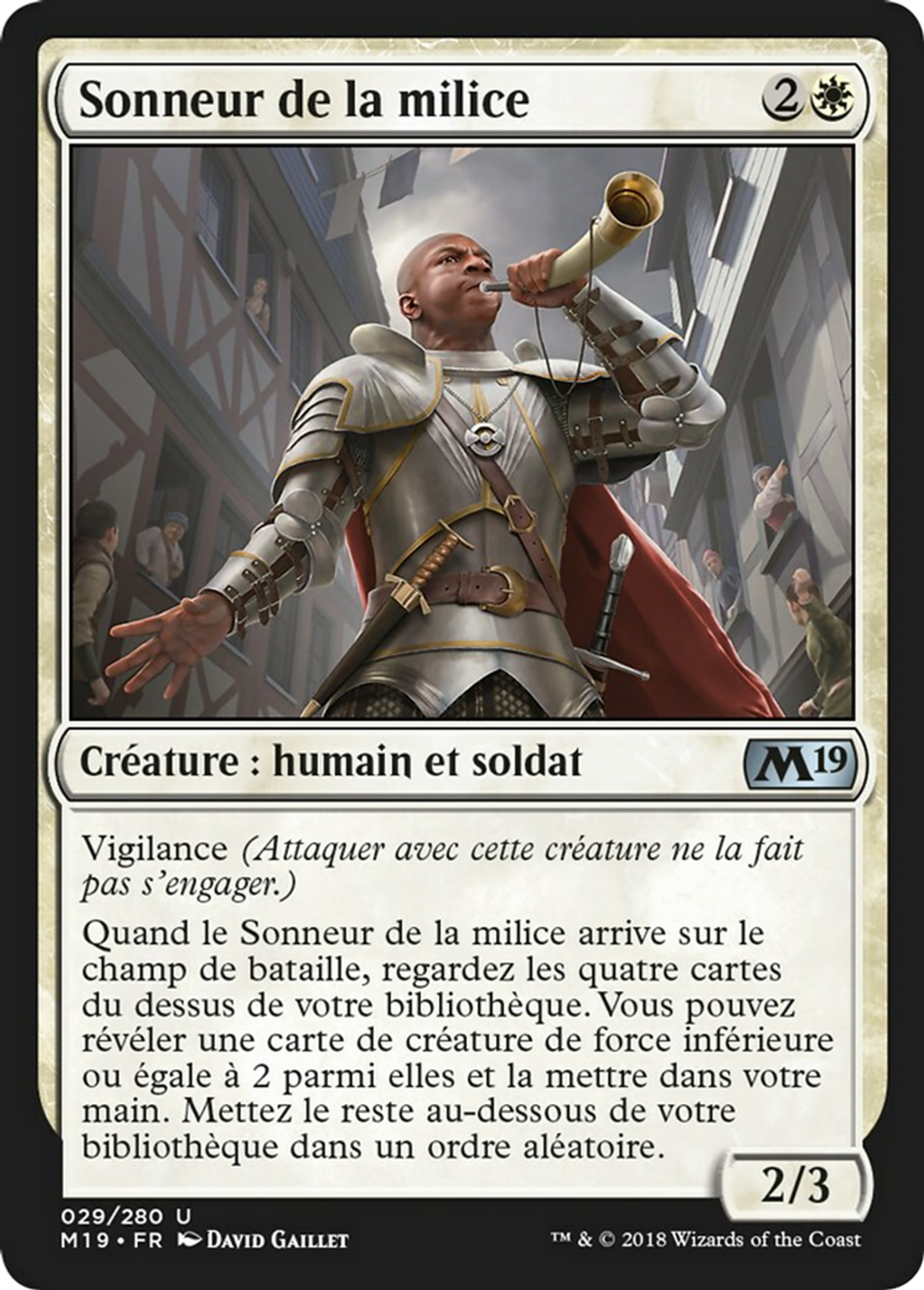 Sonneur de la milice — Core Set 2019 — Magic: The Gathering