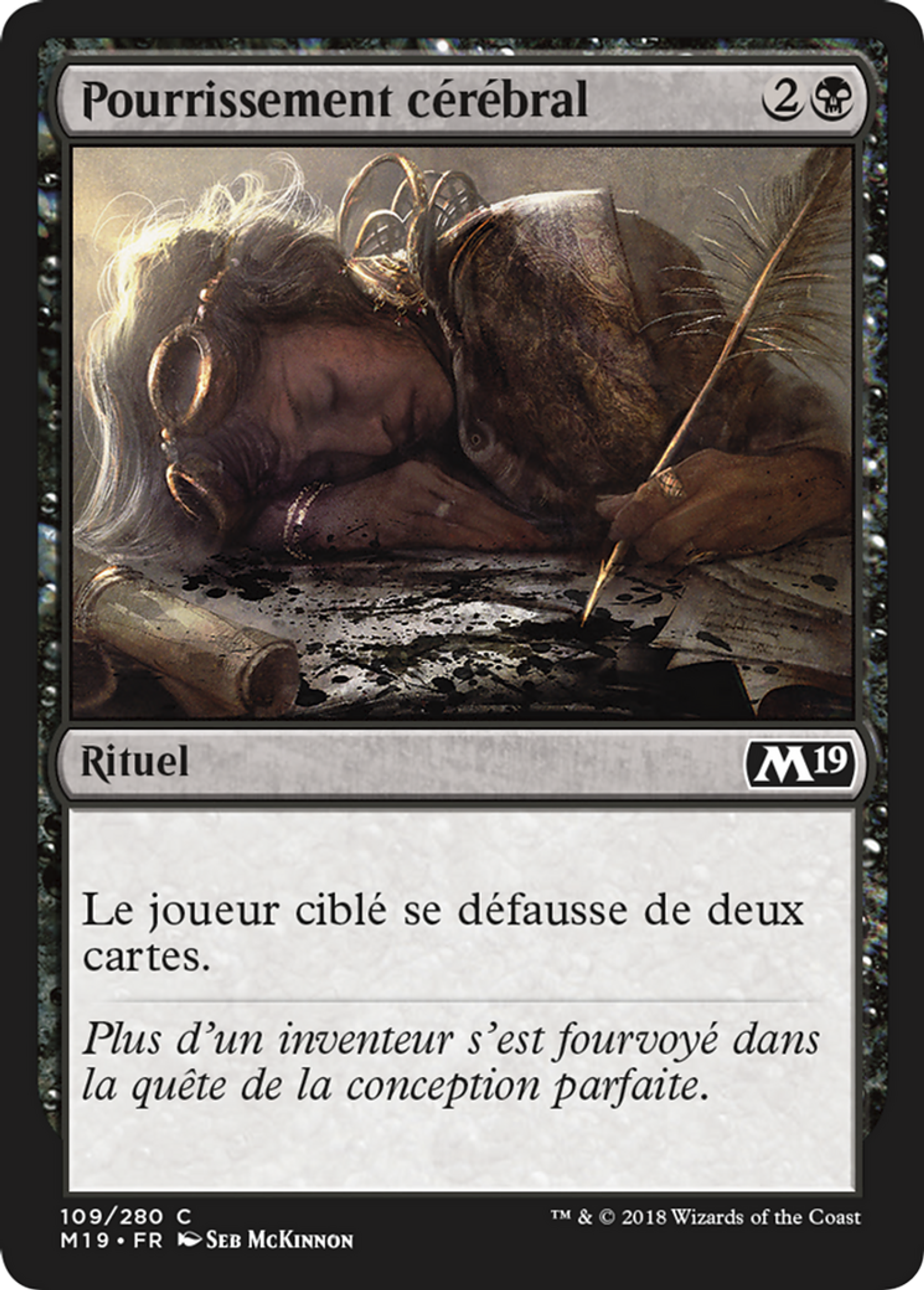 Pourrissement cérébral — Core Set 2019 — Magic: The Gathering