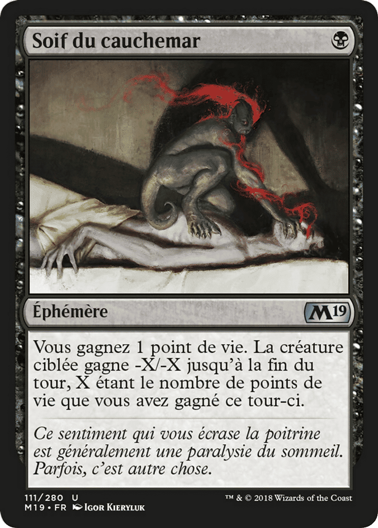 Soif du cauchemar — Core Set 2019 — Magic: The Gathering
