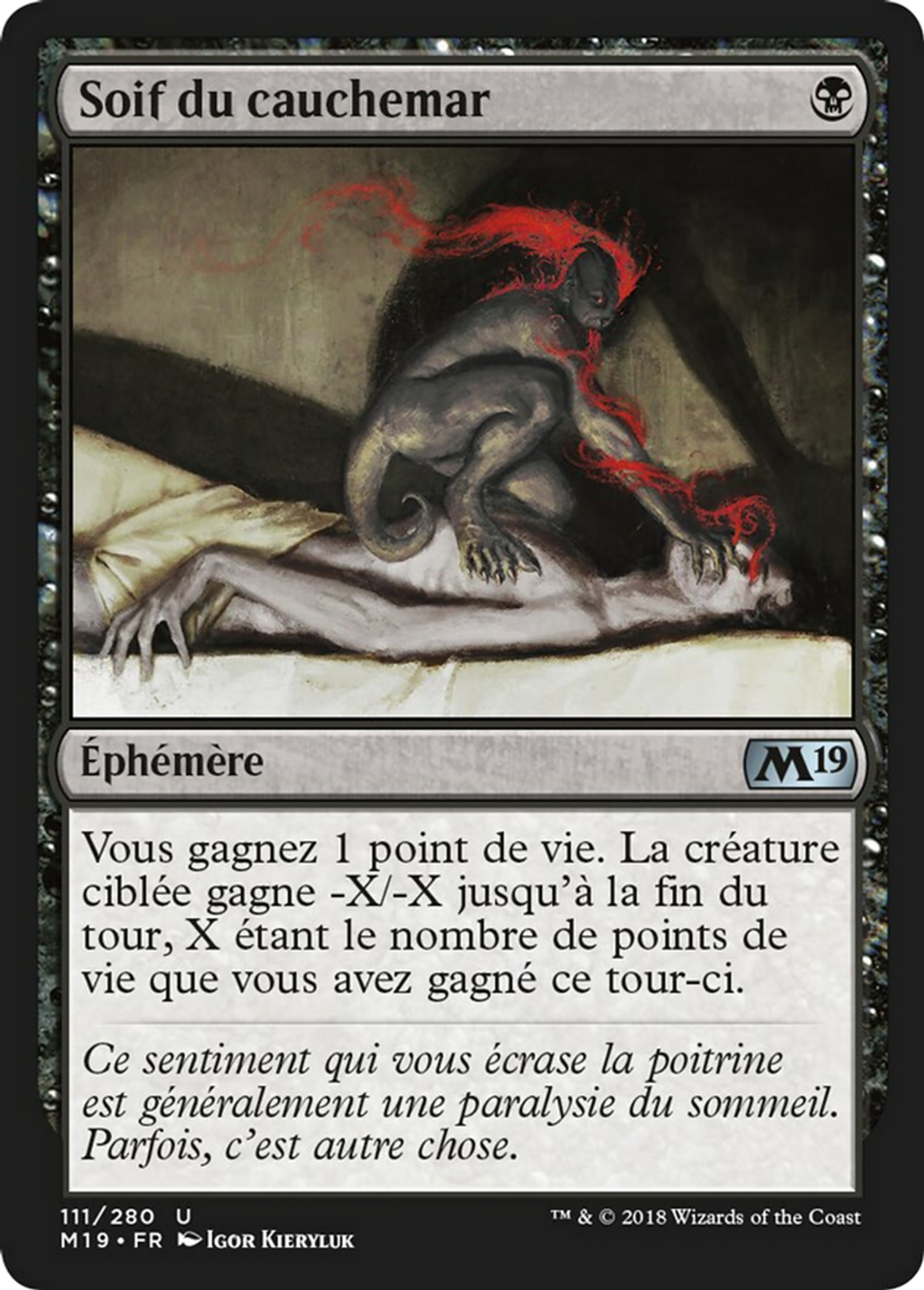 Soif du cauchemar — Core Set 2019 — Magic: The Gathering