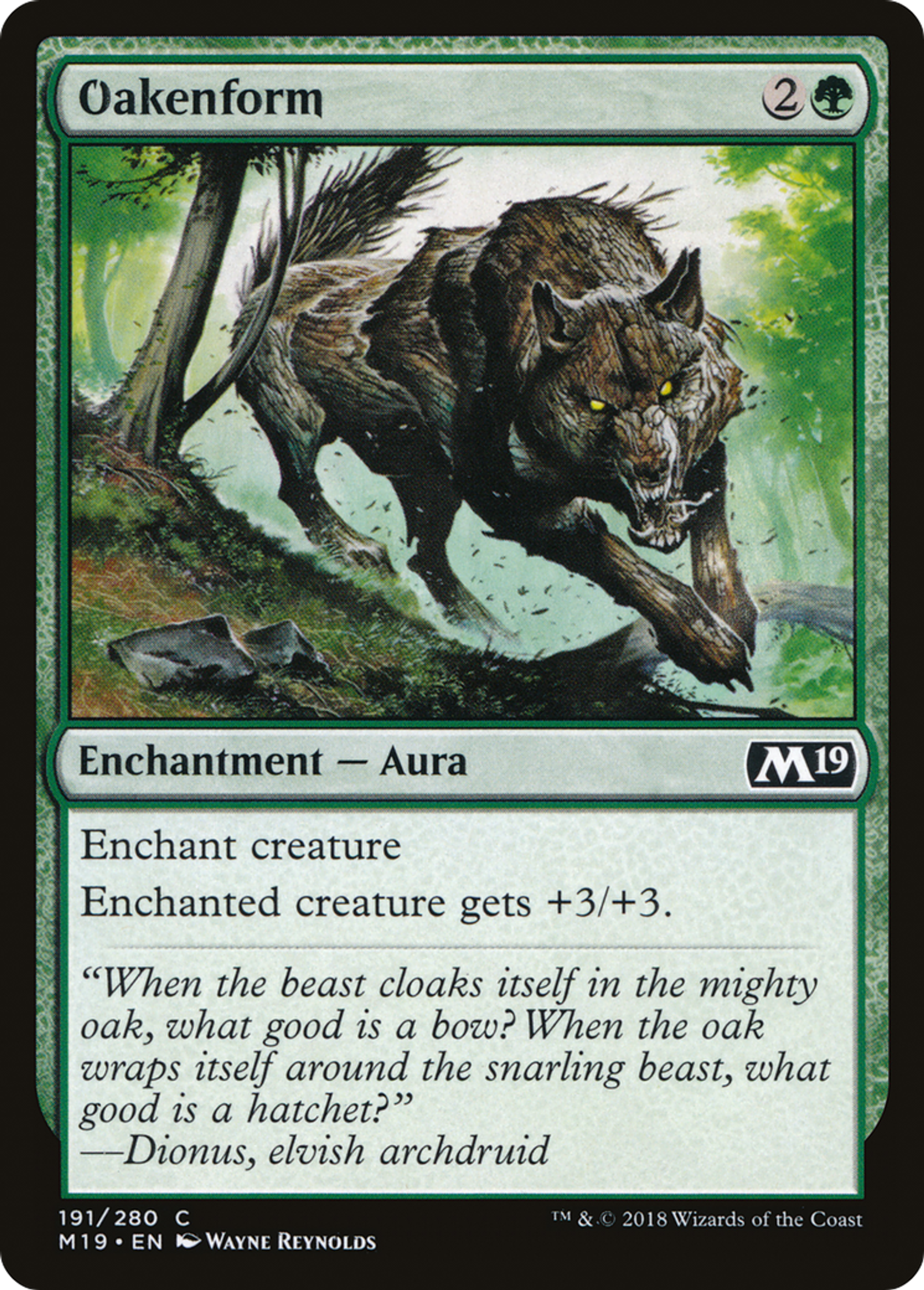 Forme du chêne — Core Set 2019 — Magic: The Gathering
