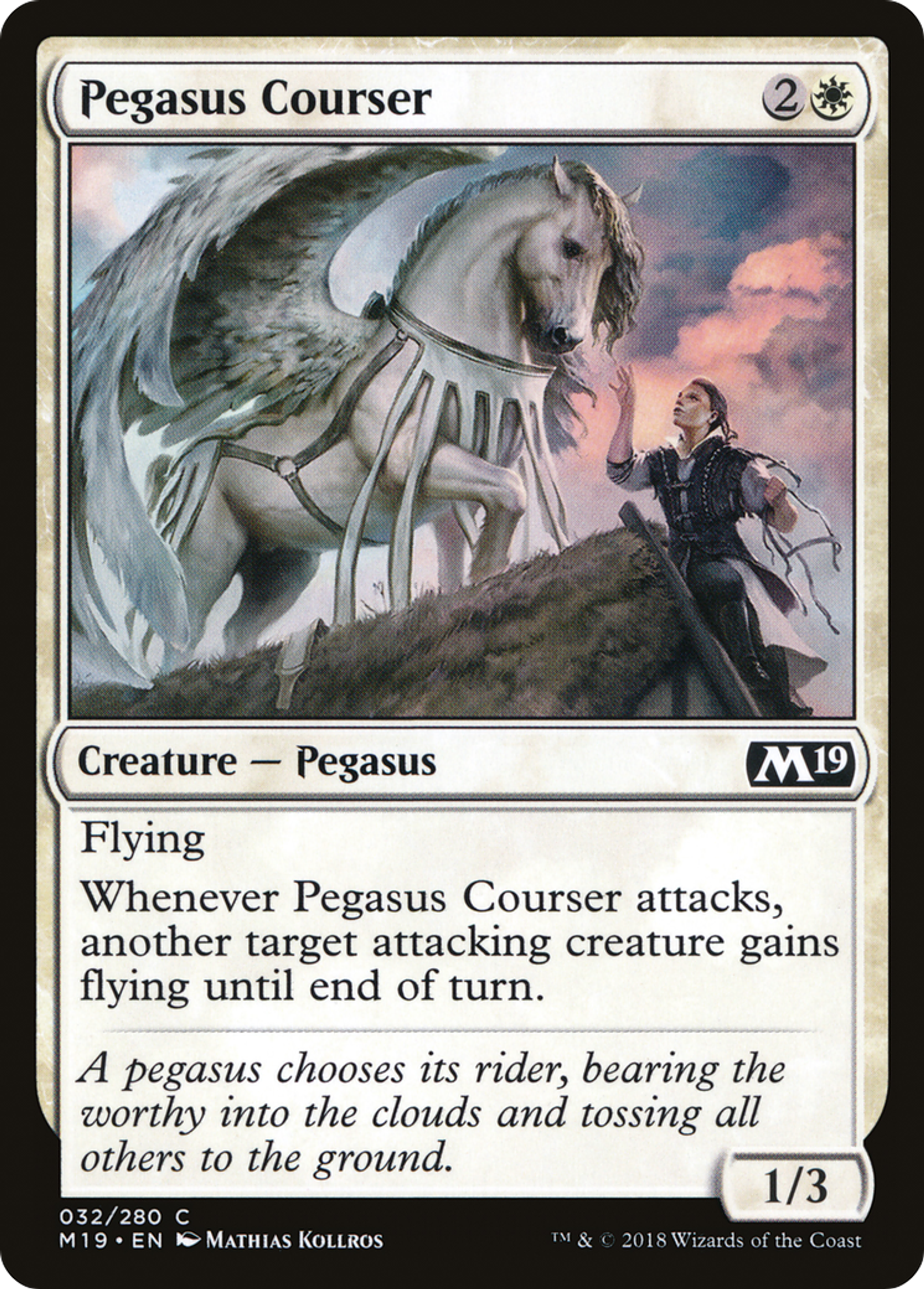 Pegasus Courser — Core Set 2019 — Magic: The Gathering