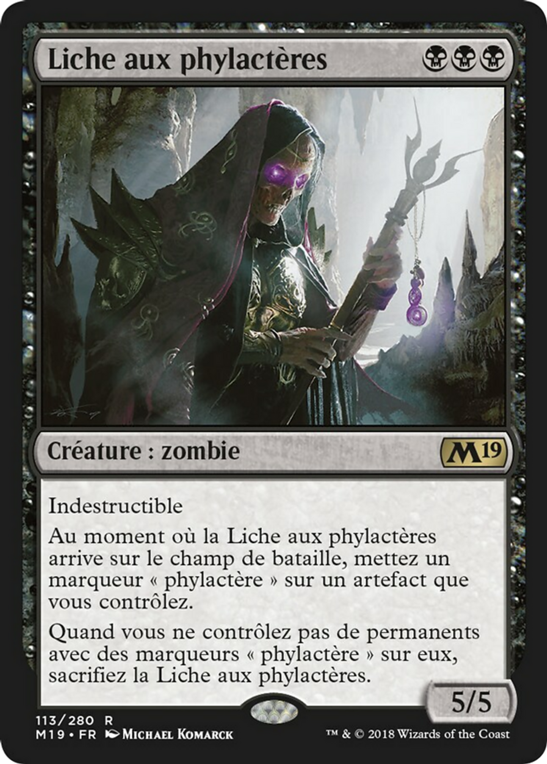 Liche aux phylactères — Core Set 2019 — Magic: The Gathering