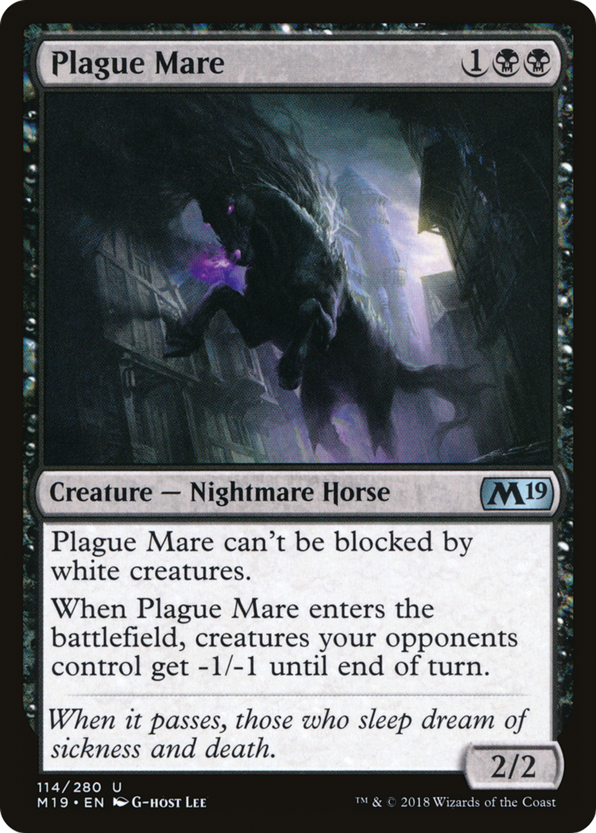 Plague Mare — Core Set 2019 — Magic: The Gathering