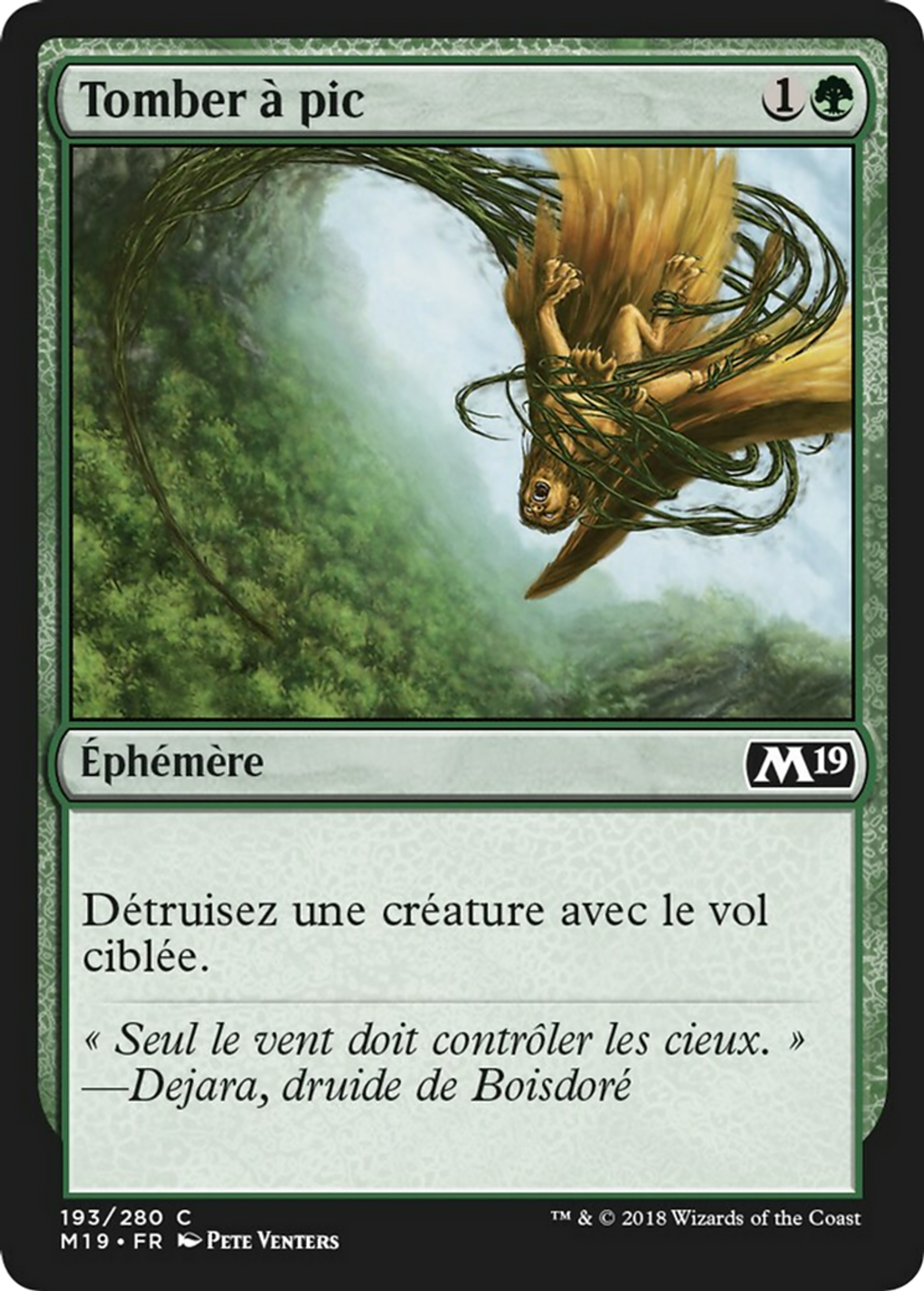Tomber à pic — Core Set 2019 — Magic: The Gathering