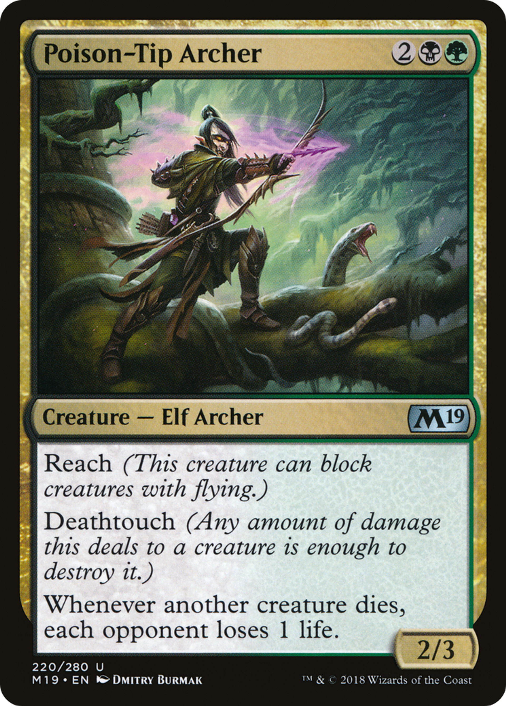 Poison-Tip Archer — Core Set 2019 — Magic: The Gathering