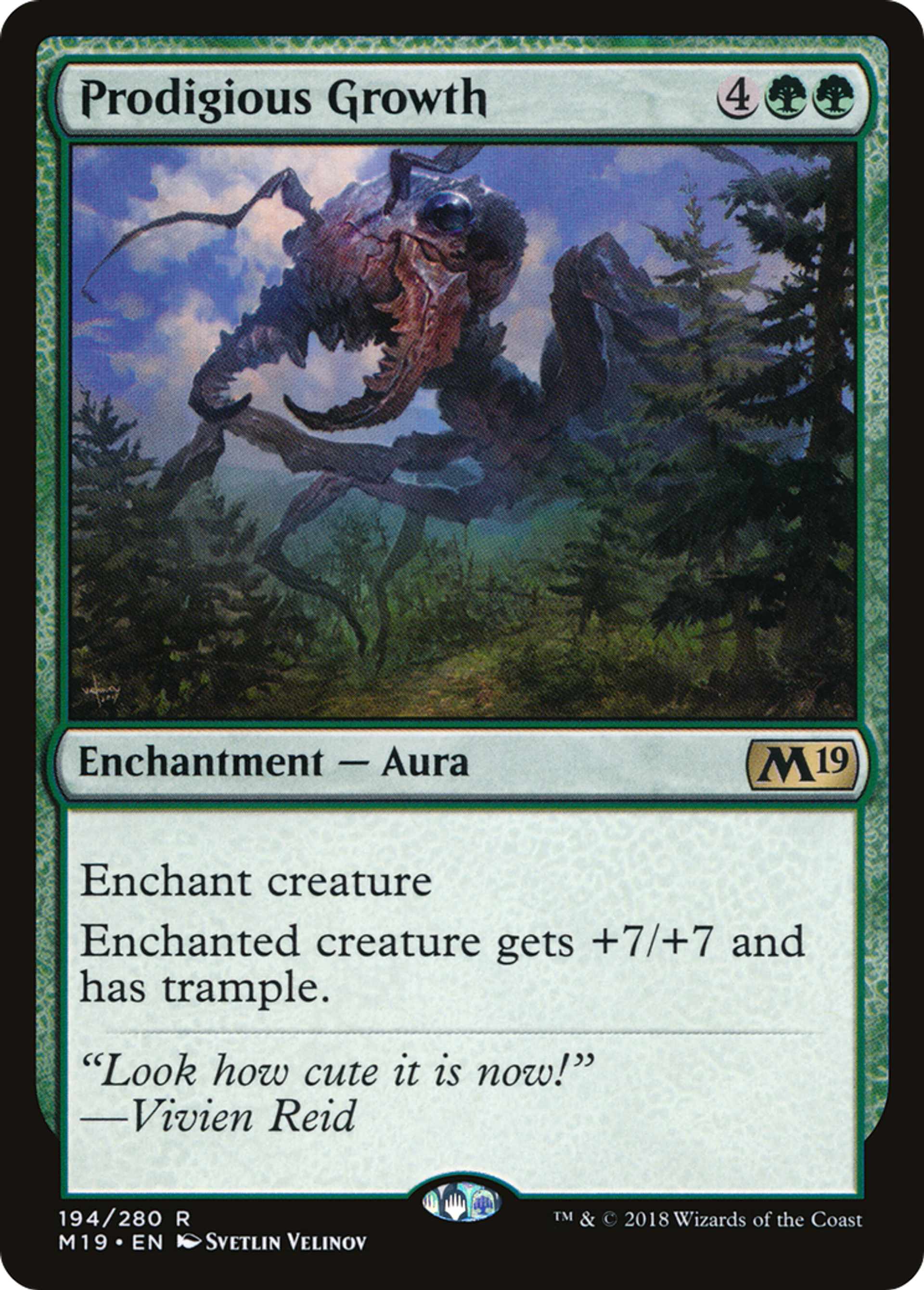 Prodigious Growth — Core Set 2019 — Magic: The Gathering
