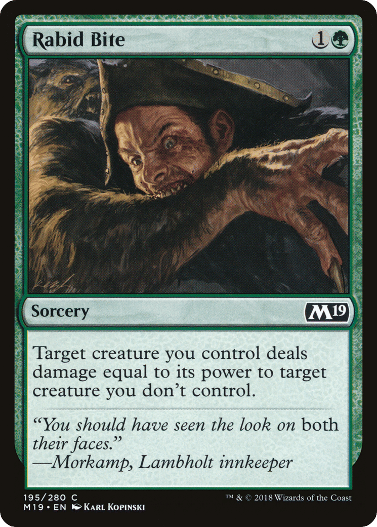 Rabid Bite — Core Set 2019 — Magic: The Gathering