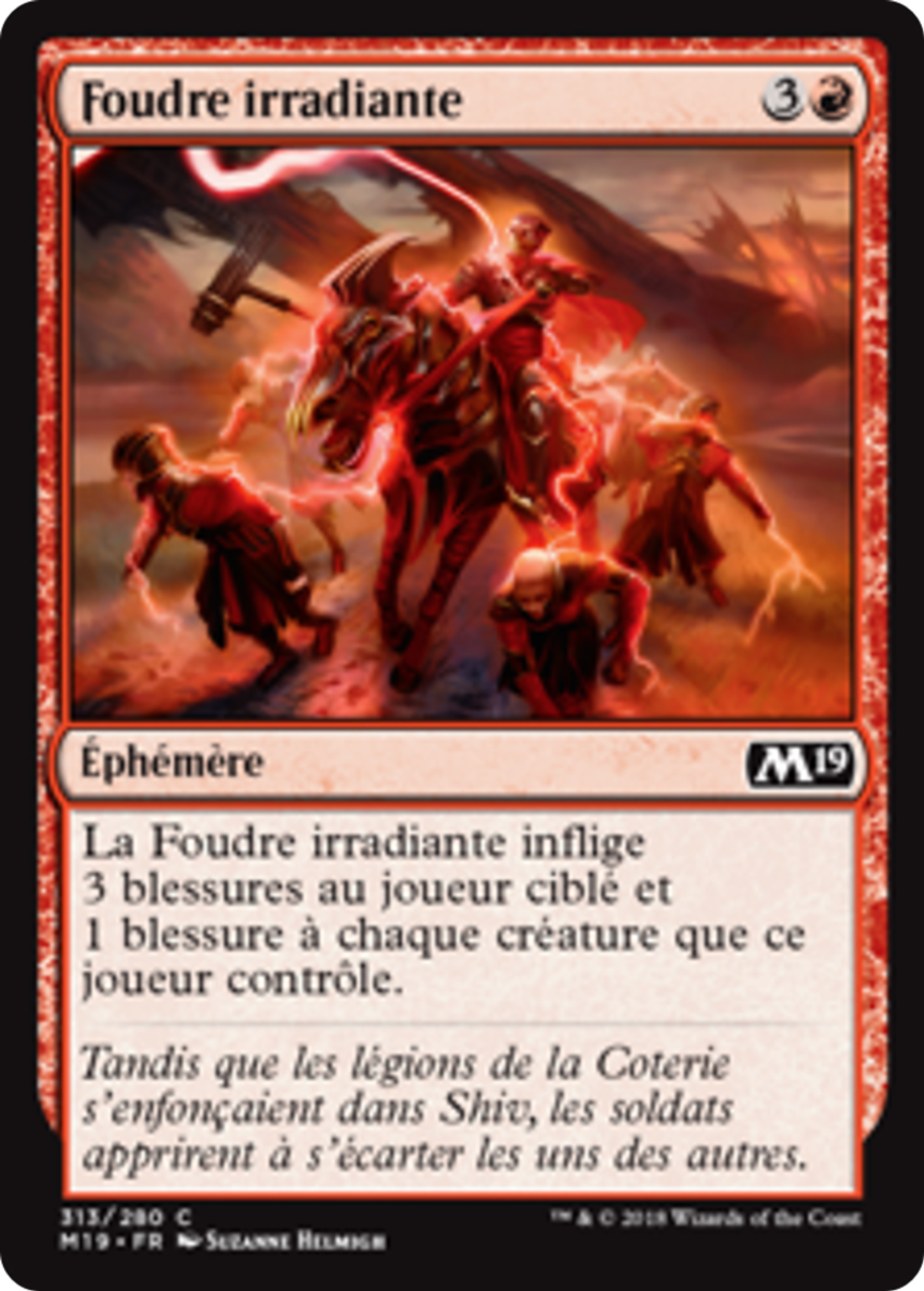 Foudre irradiante — Core Set 2019 — Magic: The Gathering