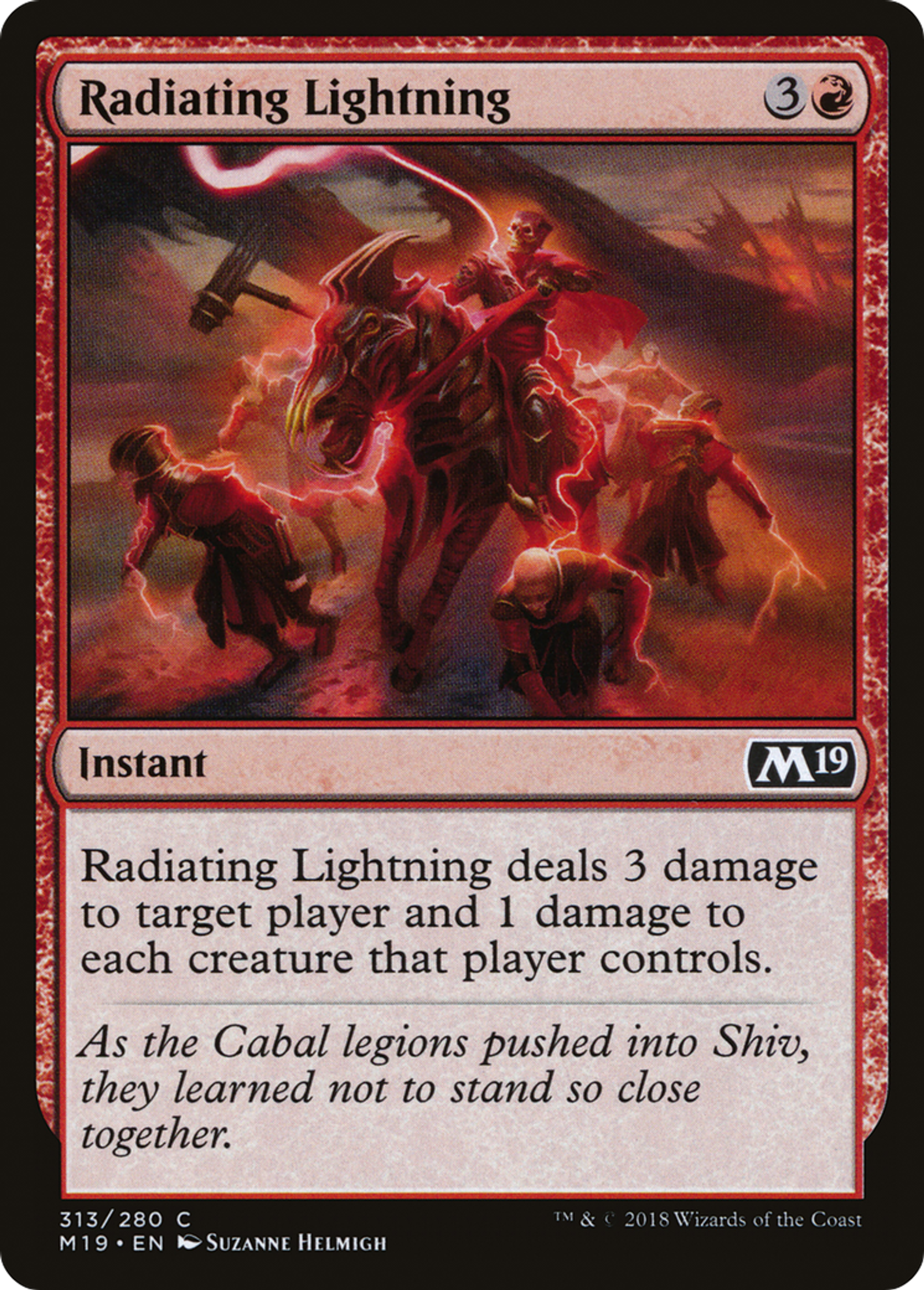 Radiating Lightning — Core Set 2019 — Magic: The Gathering
