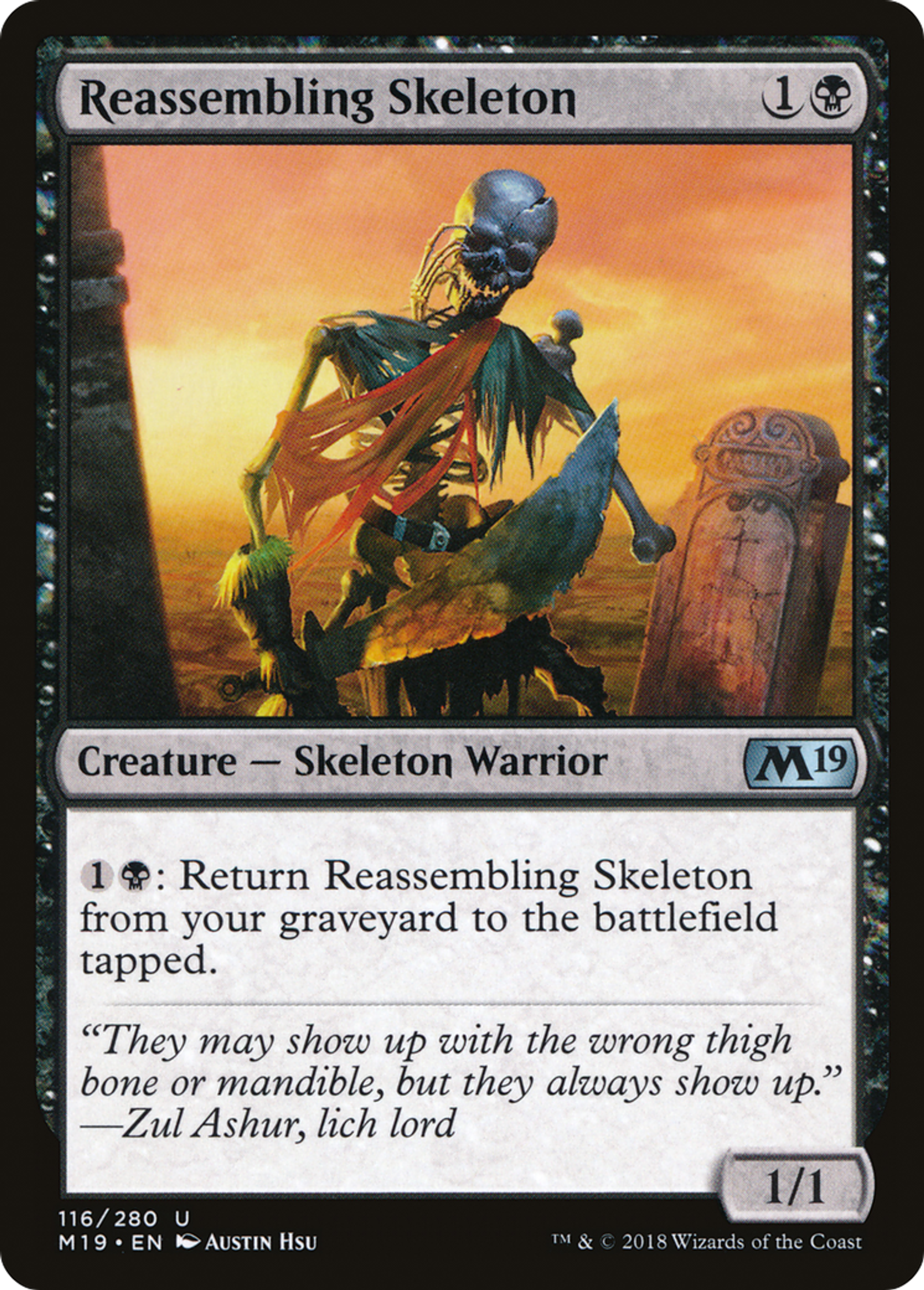 Reassembling Skeleton — Core Set 2019 — Magic: The Gathering