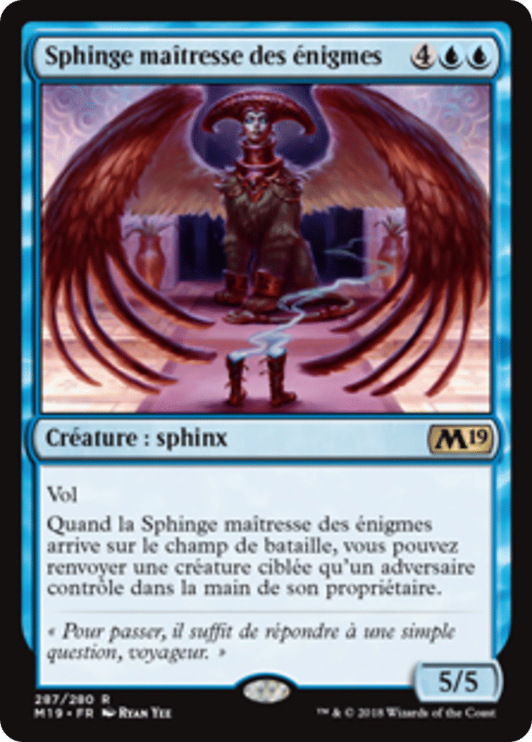 Sphinge maîtresse des énigmes — Core Set 2019 — Magic: The Gathering