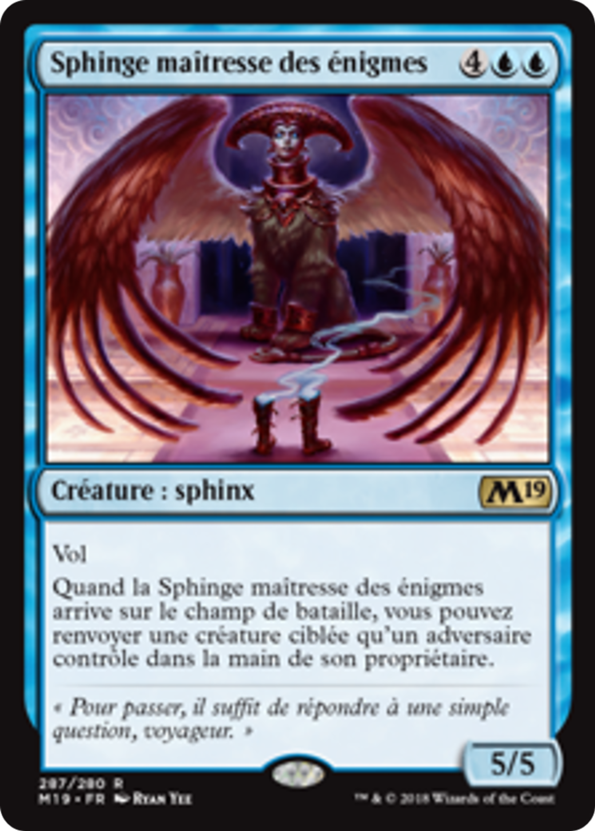 Sphinge maîtresse des énigmes — Core Set 2019 — Magic: The Gathering
