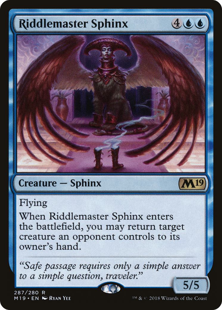 Riddlemaster Sphinx — Core Set 2019 — Magic: The Gathering