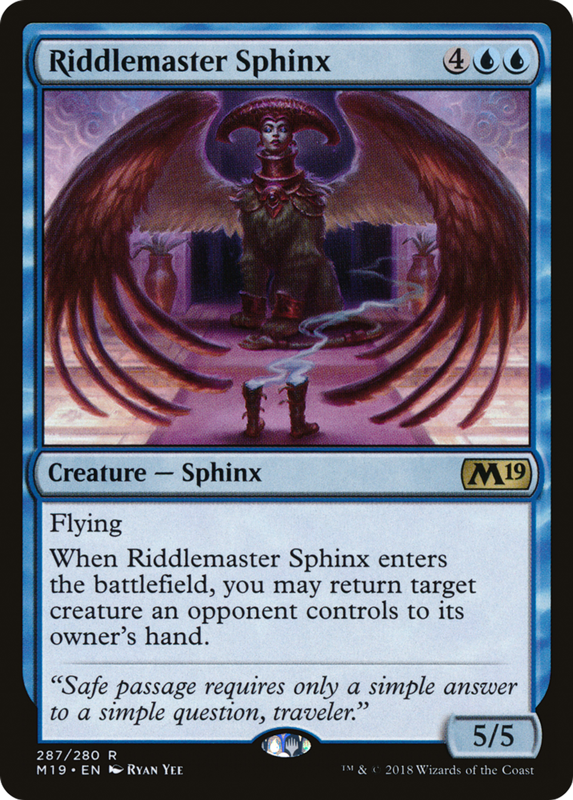 Riddlemaster Sphinx — Core Set 2019 — Magic: The Gathering