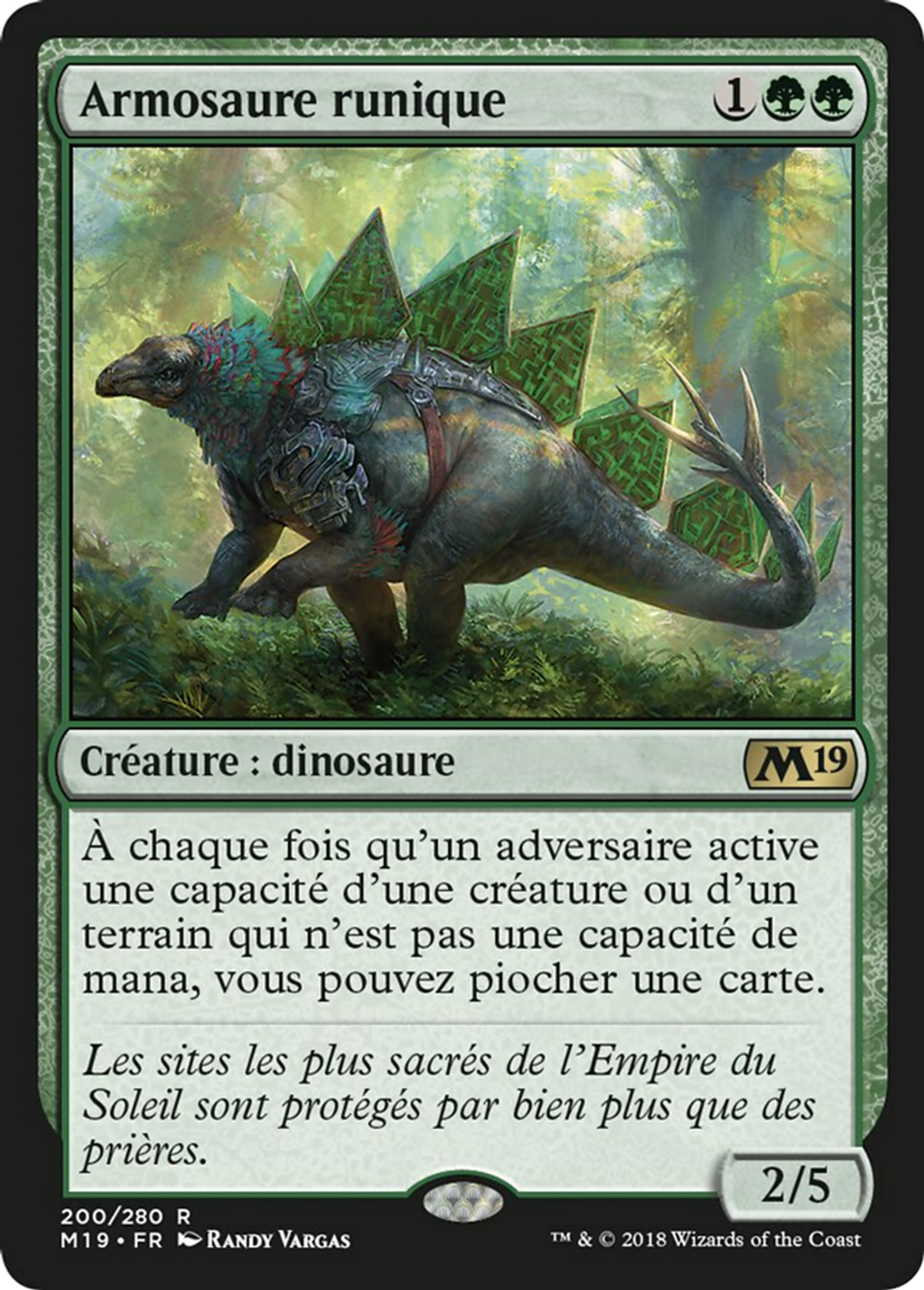 Armosaure runique — Core Set 2019 — Magic: The Gathering