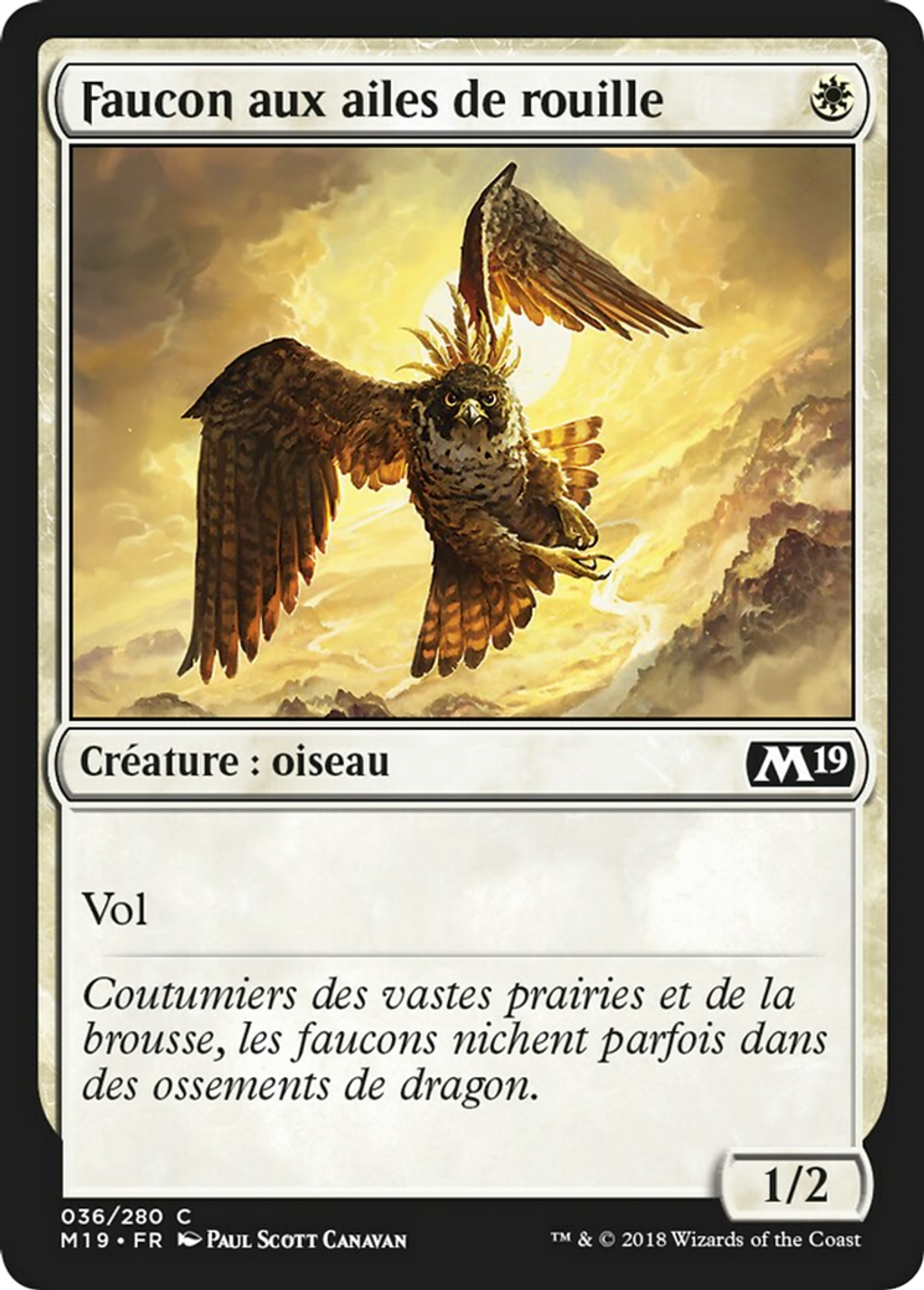 Faucon aux ailes de rouille — Core Set 2019 — Magic: The Gathering