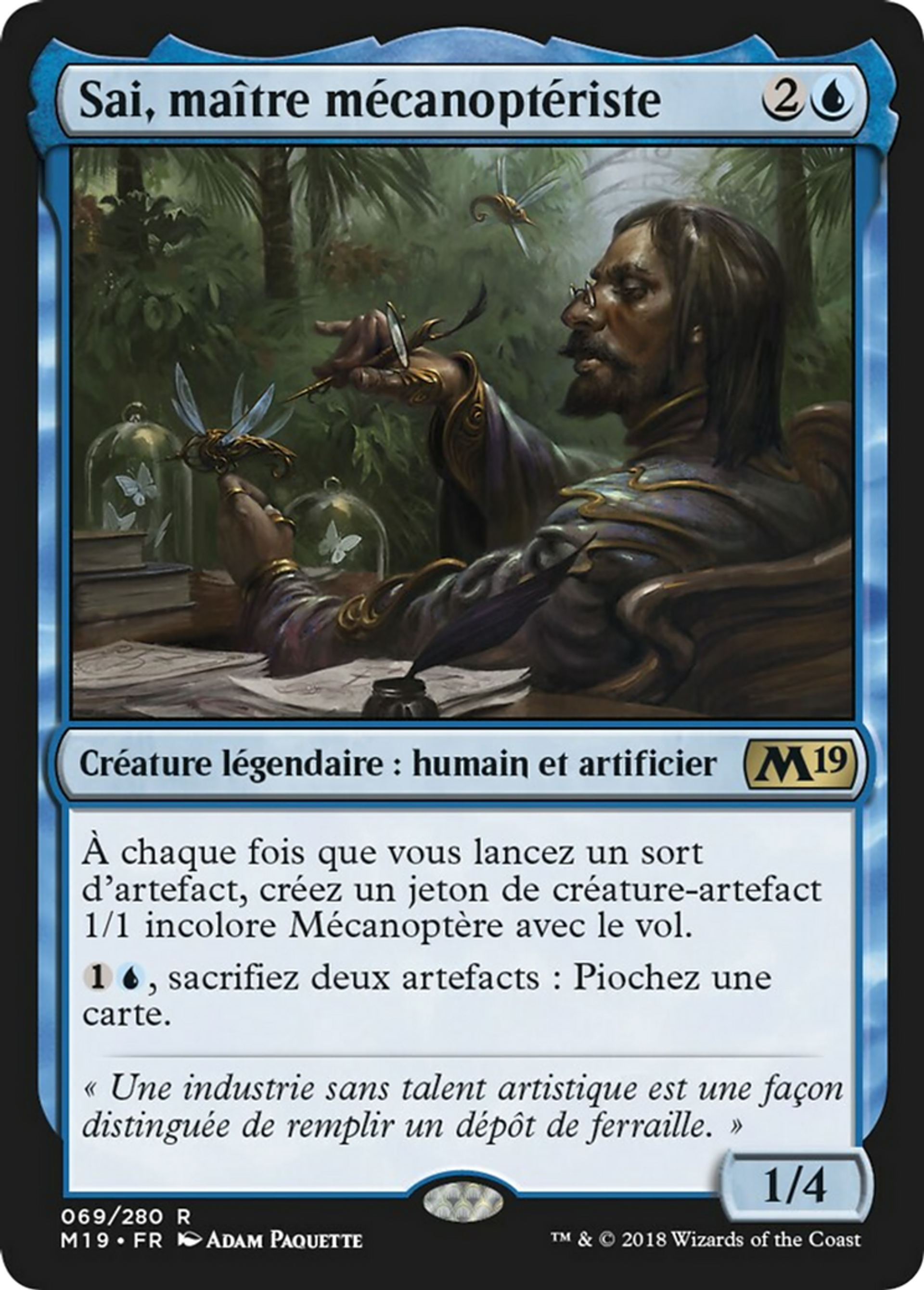 Sai, maître mécanoptériste — Core Set 2019 — Magic: The Gathering