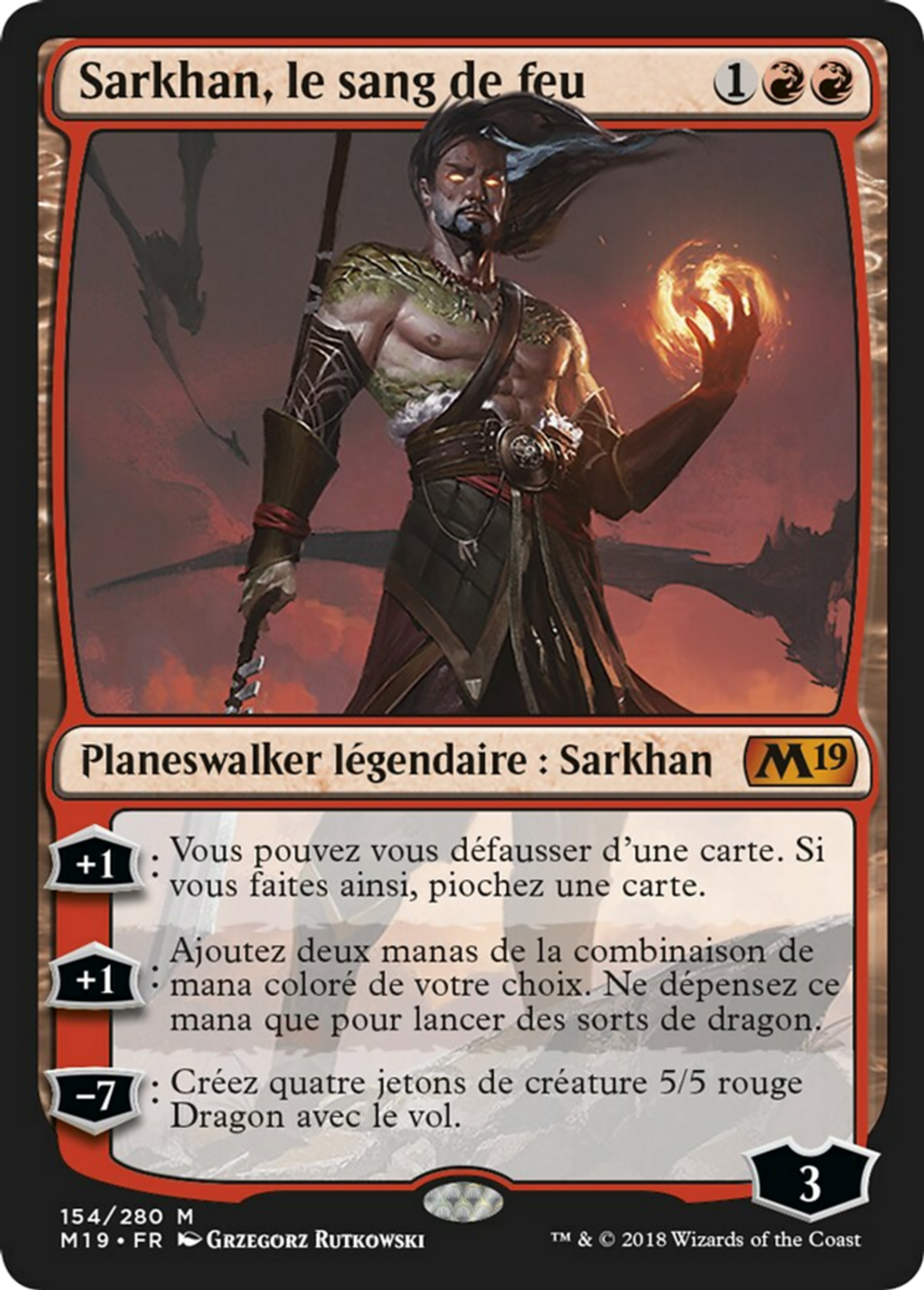 Sarkhan, le sang de feu — Core Set 2019 — Magic: The Gathering