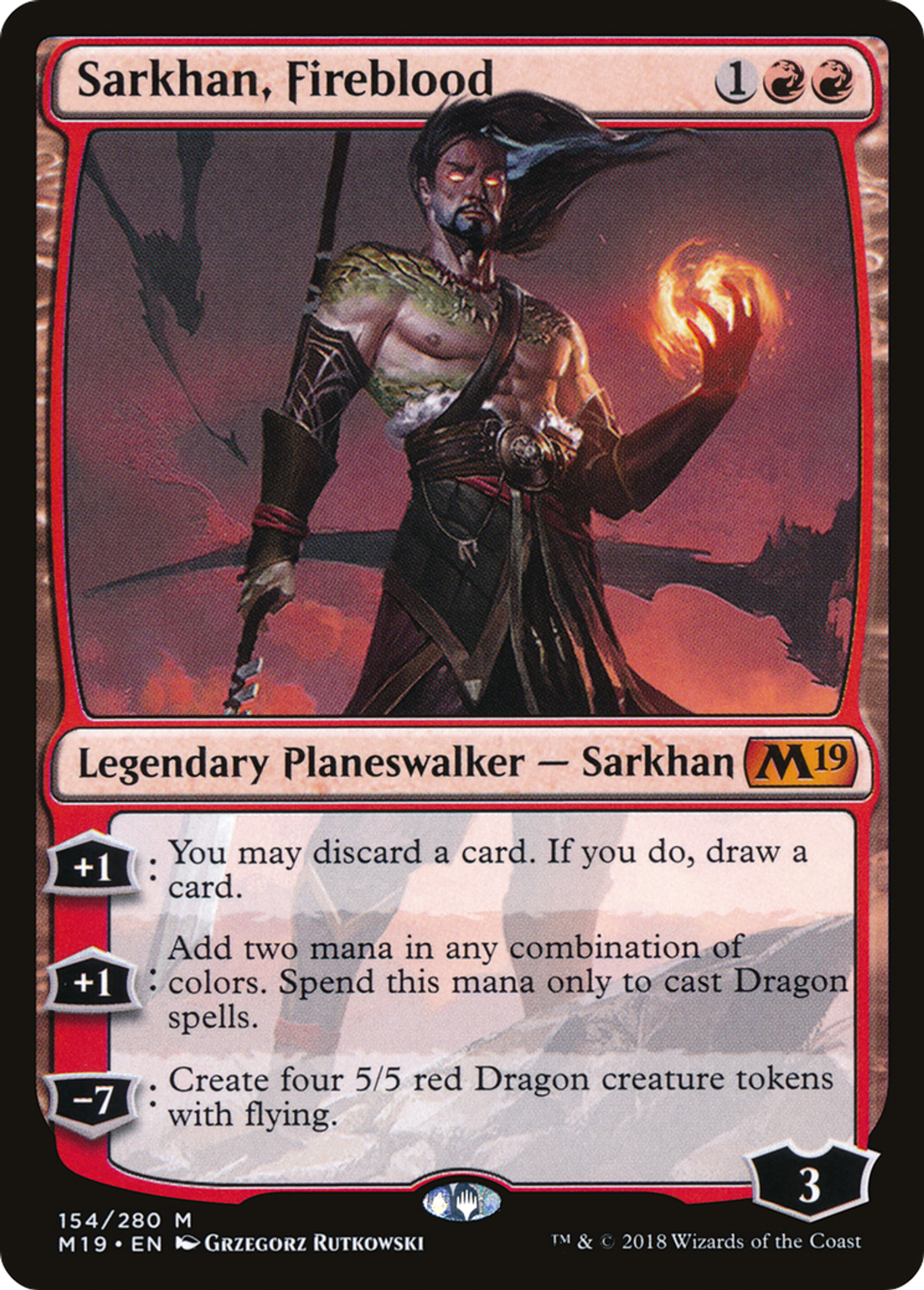 Sarkhan, Fireblood — Core Set 2019 — Magic: The Gathering