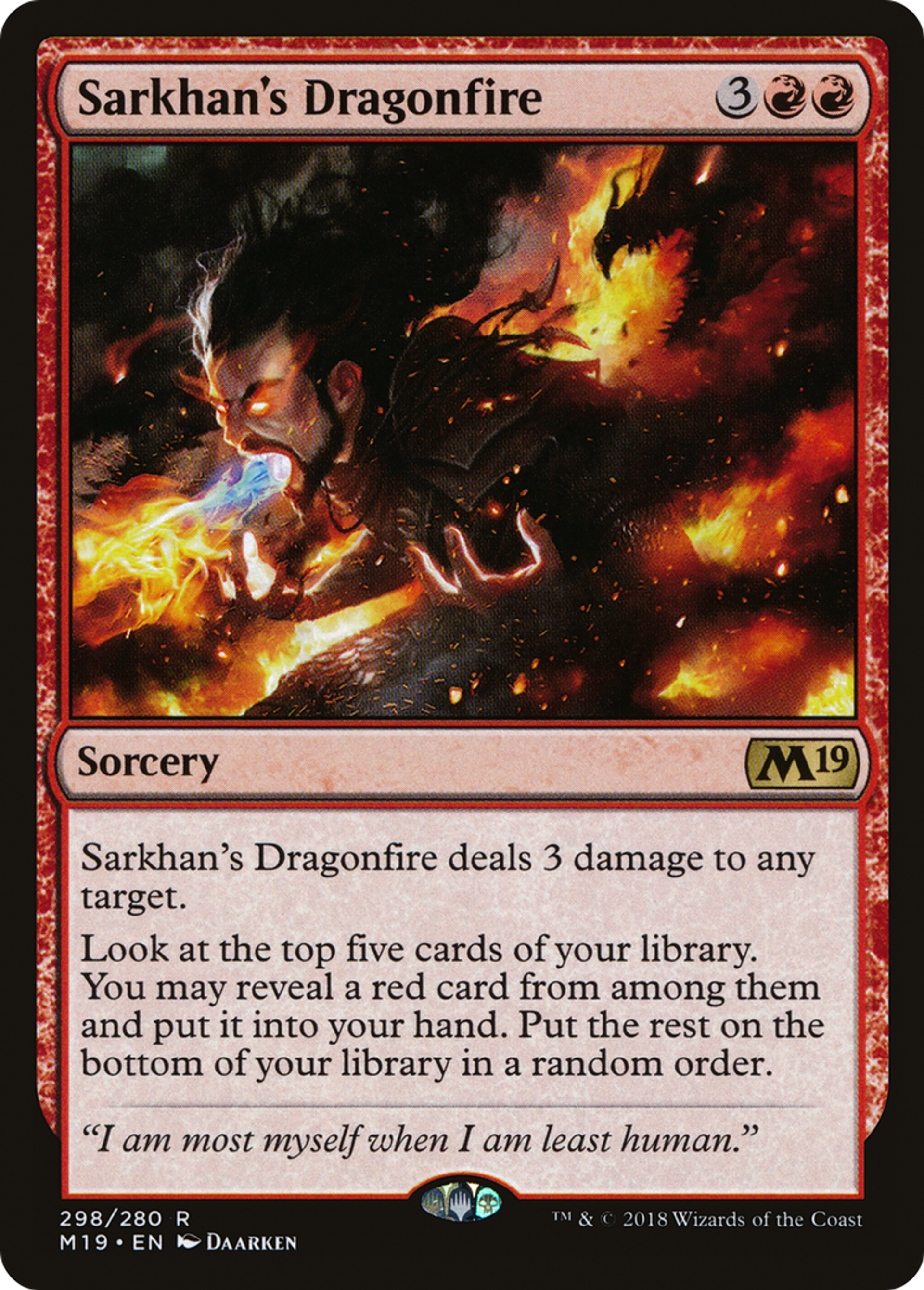 Sarkhan's Dragonfire — Core Set 2019 — Magic: The Gathering