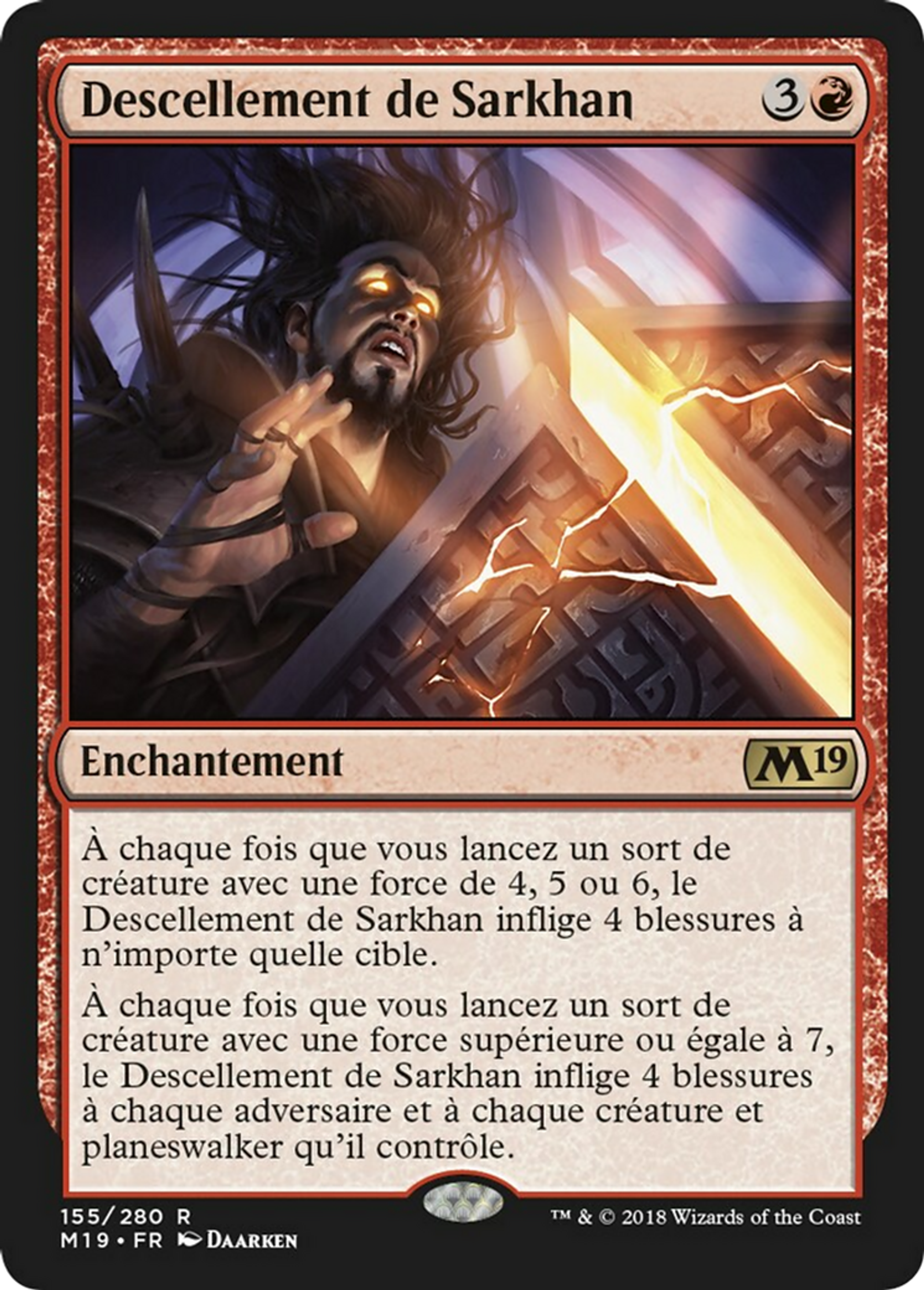 Descellement de Sarkhan — Core Set 2019 — Magic: The Gathering