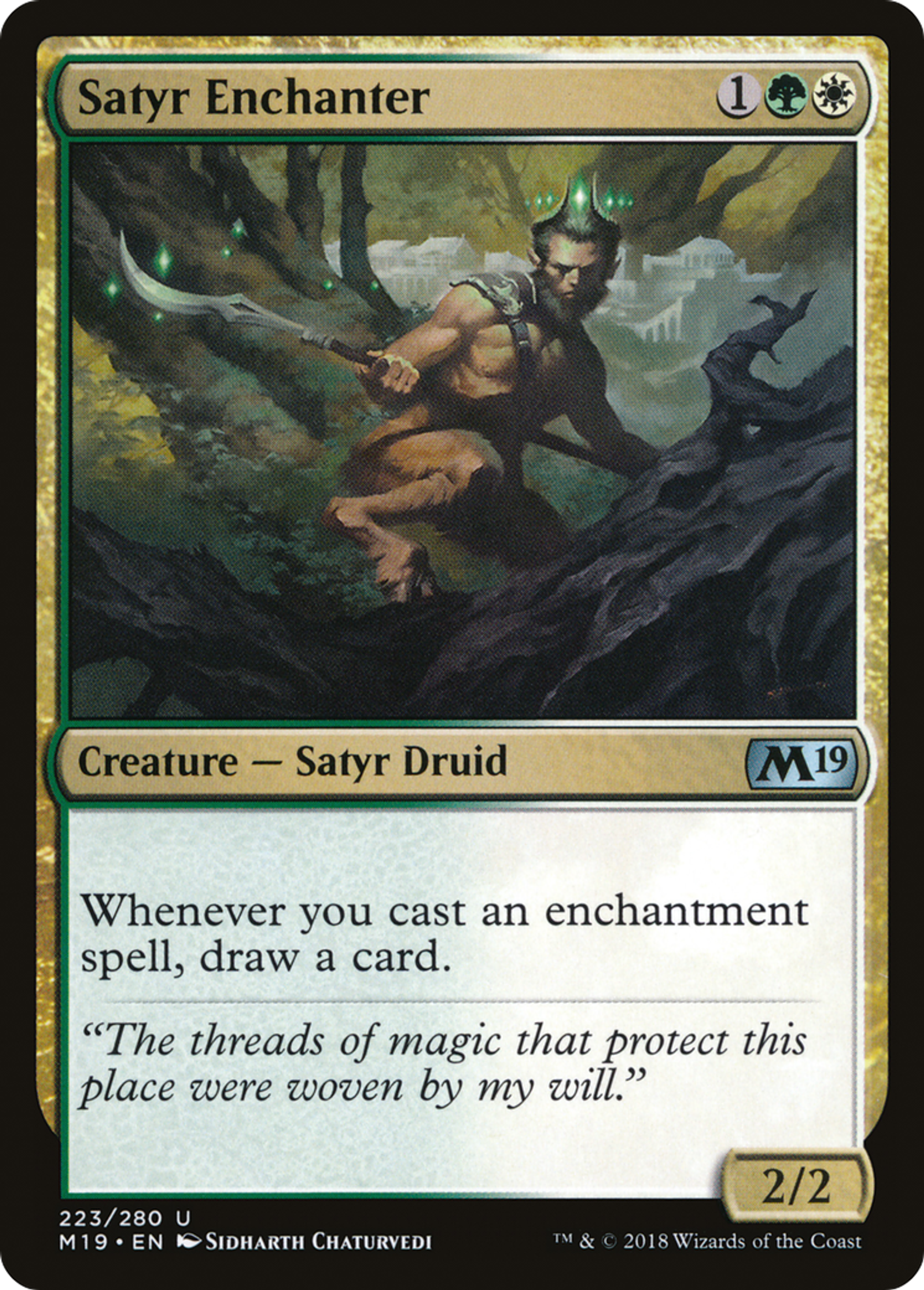 Satyr Enchanter — Core Set 2019 — Magic: The Gathering