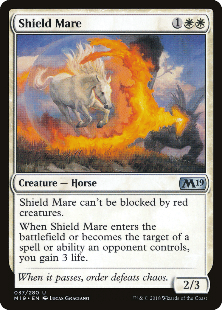 Shield Mare — Core Set 2019 — Magic: The Gathering