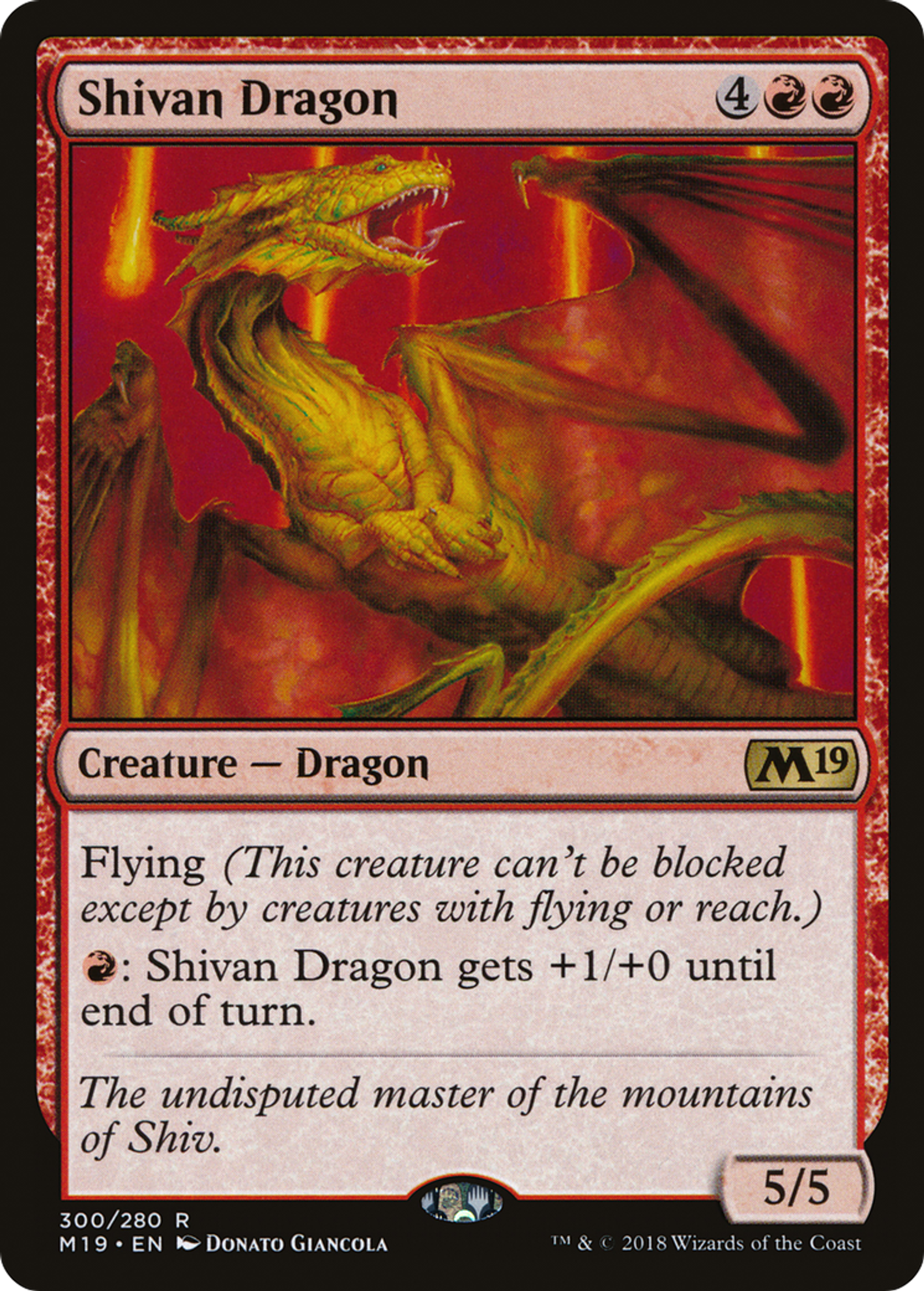 Shivan Dragon — Core Set 2019 — Magic: The Gathering