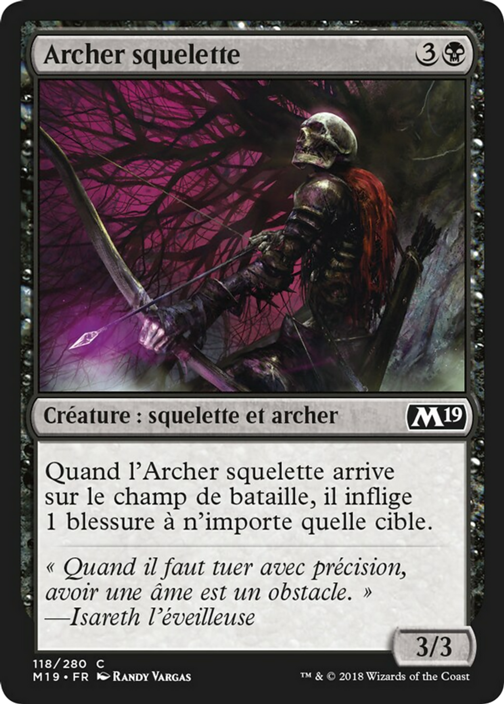 Archer squelette — Core Set 2019 — Magic: The Gathering