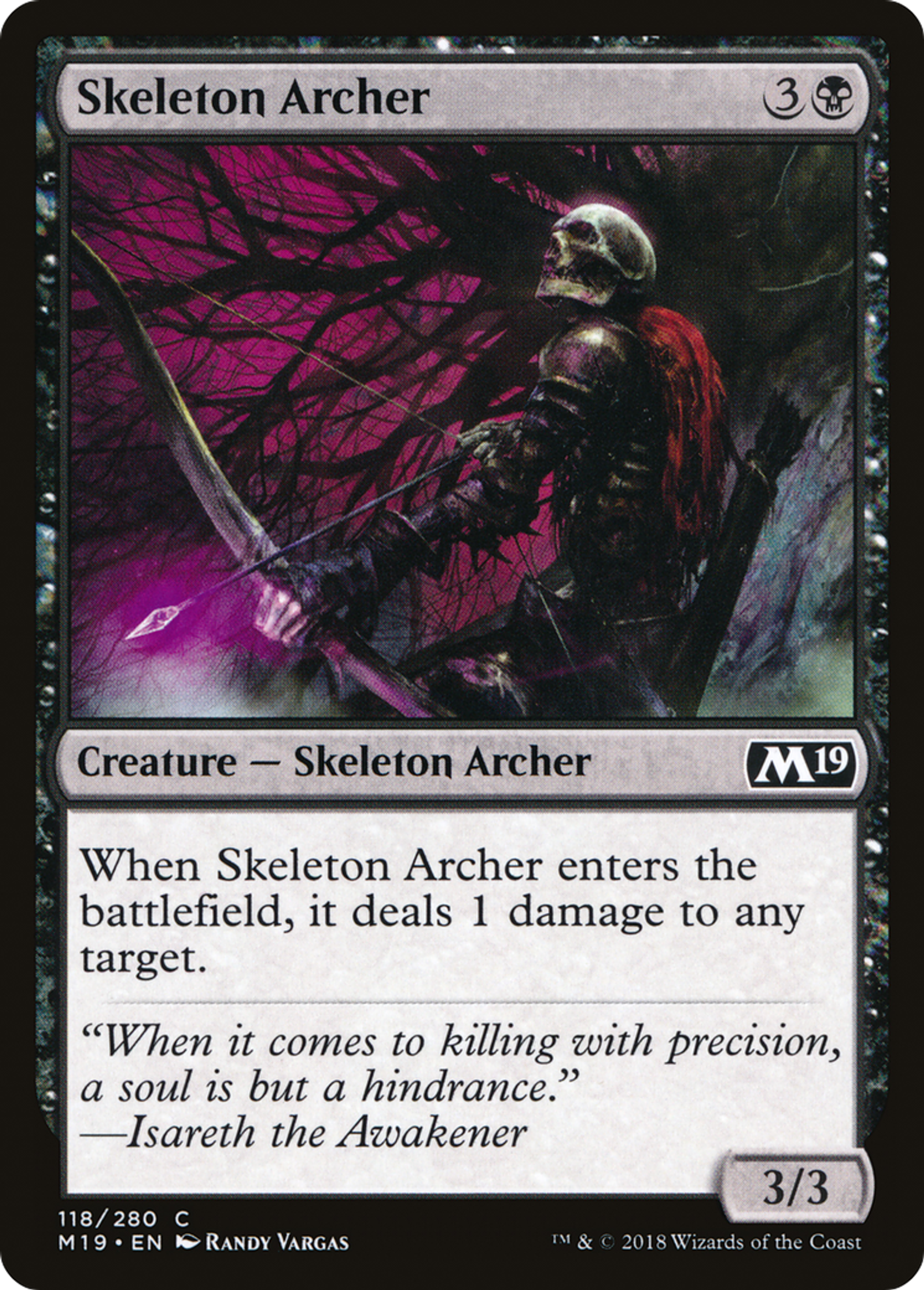 Archer squelette — Core Set 2019 — Magic: The Gathering