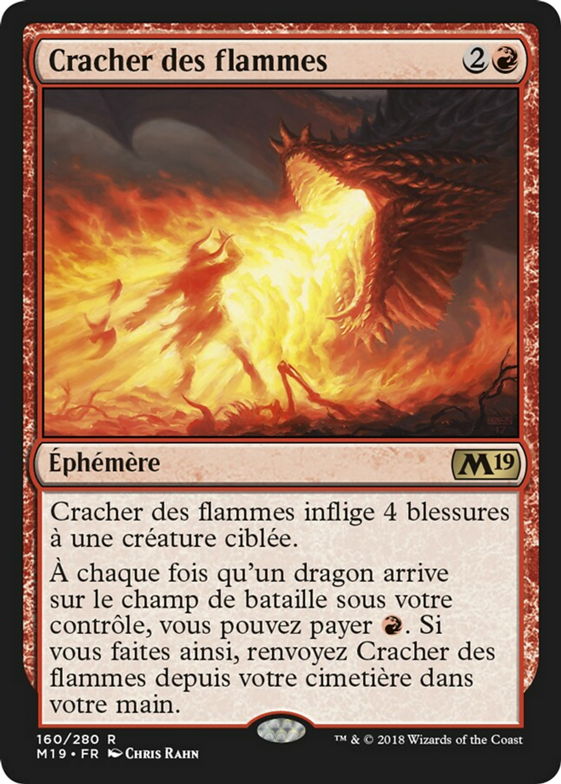Cracher des flammes — Core Set 2019 — Magic: The Gathering