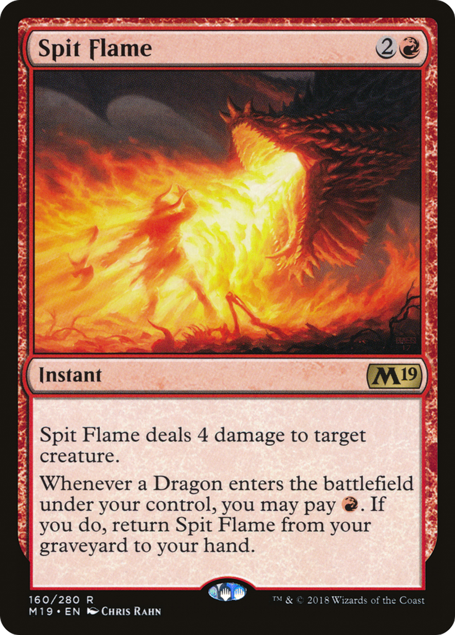 Cracher des flammes — Core Set 2019 — Magic: The Gathering