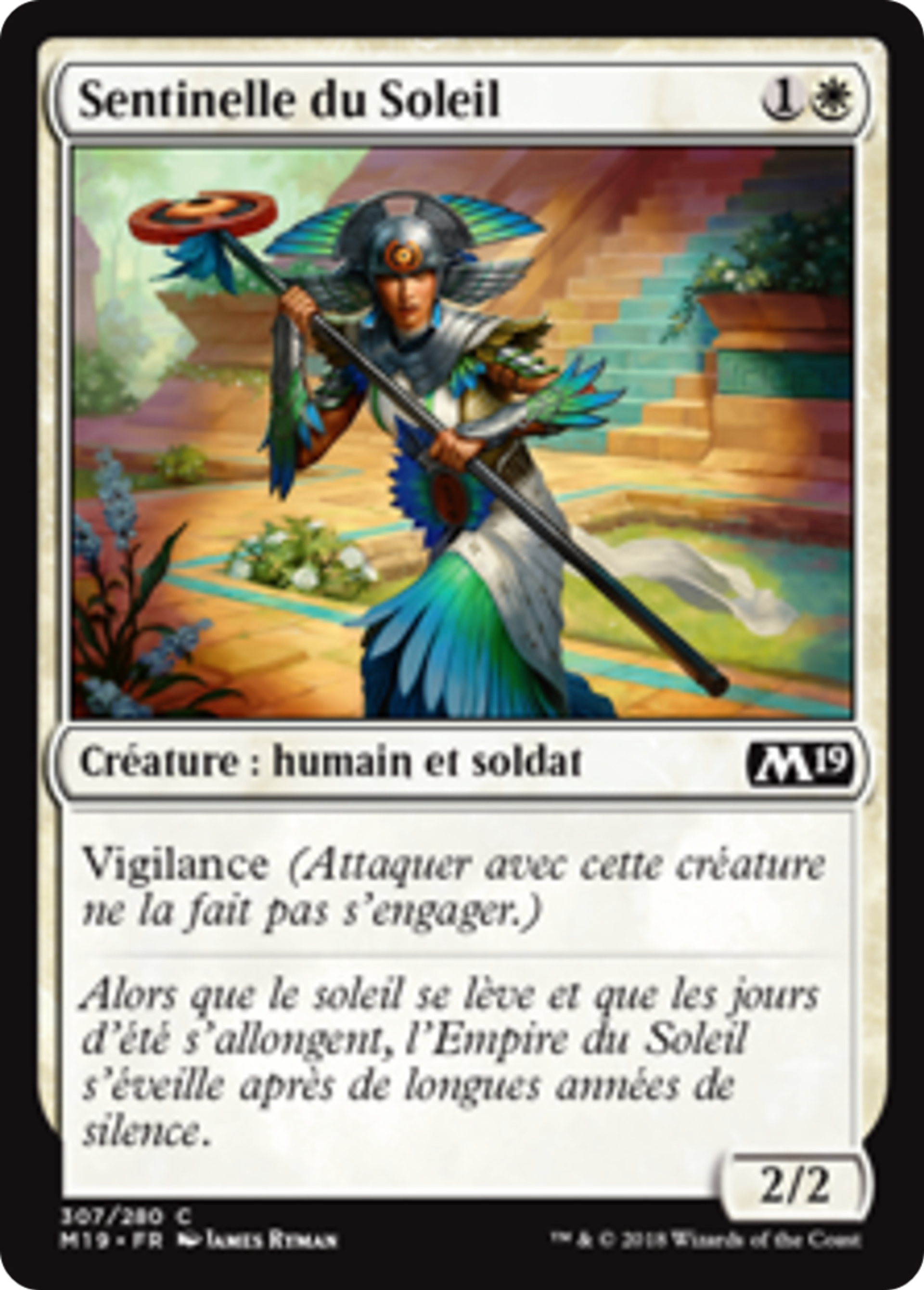 Sentinelle du Soleil — Core Set 2019 — Magic: The Gathering