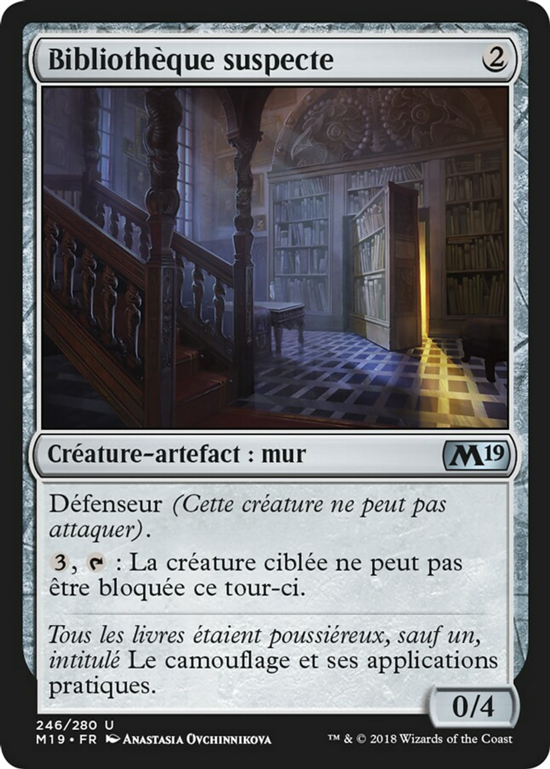Bibliothèque suspecte — Core Set 2019 — Magic: The Gathering