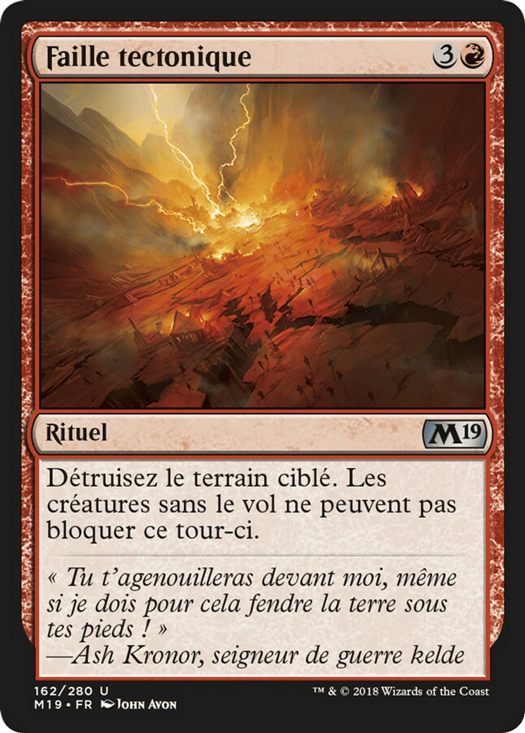 Faille tectonique — Core Set 2019 — Magic: The Gathering