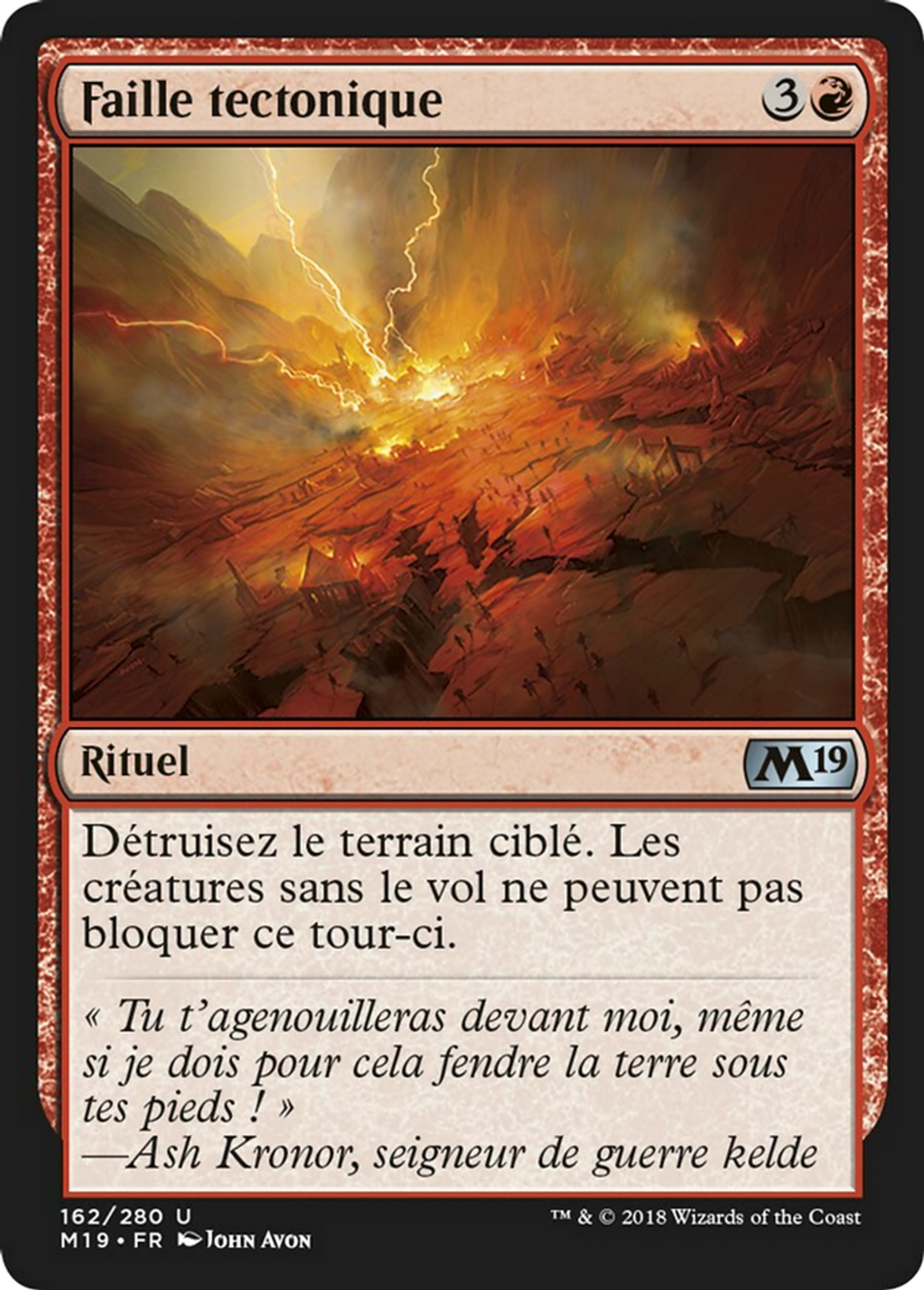 Faille tectonique — Core Set 2019 — Magic: The Gathering
