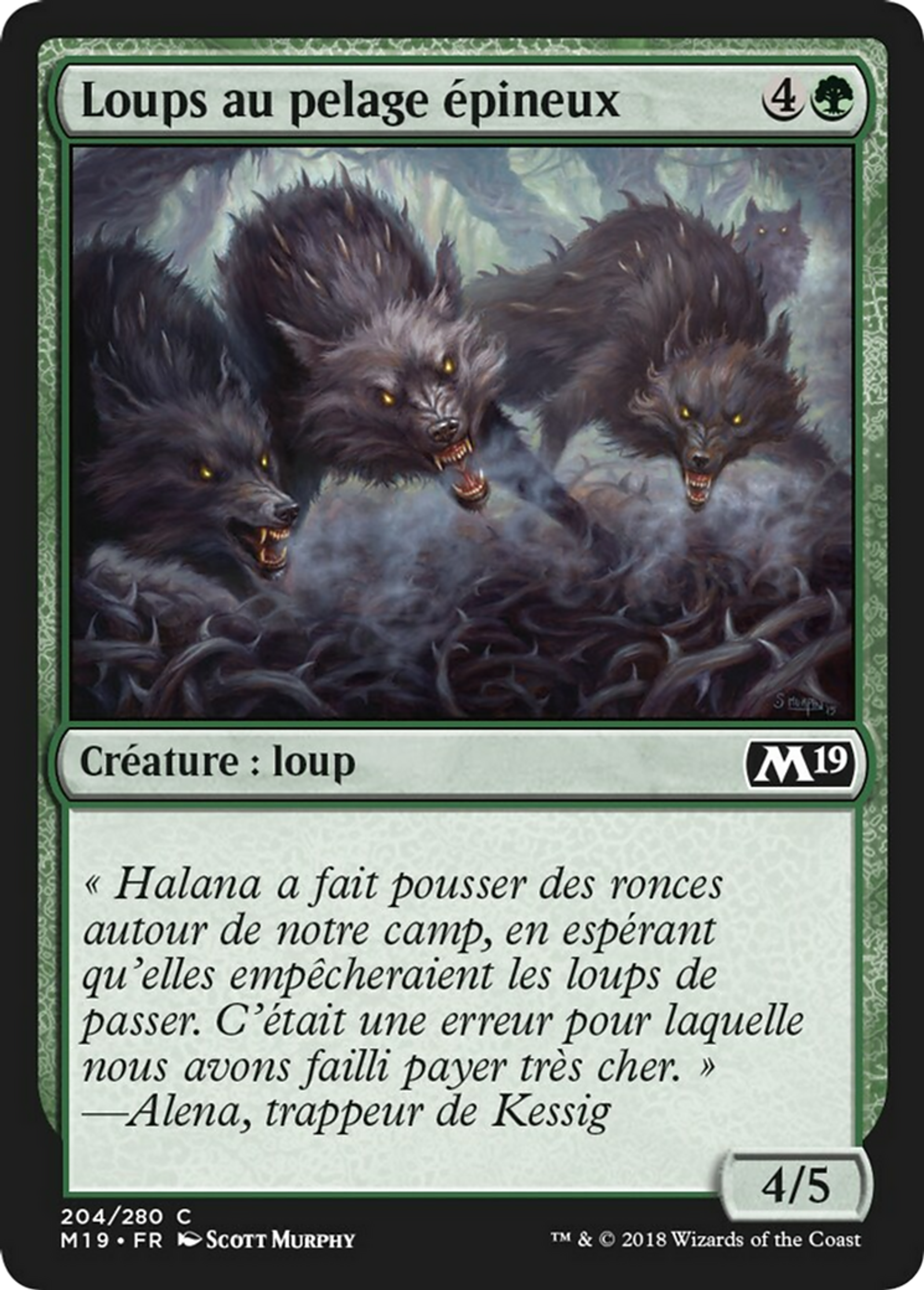 Loups au pelage épineux — Core Set 2019 — Magic: The Gathering