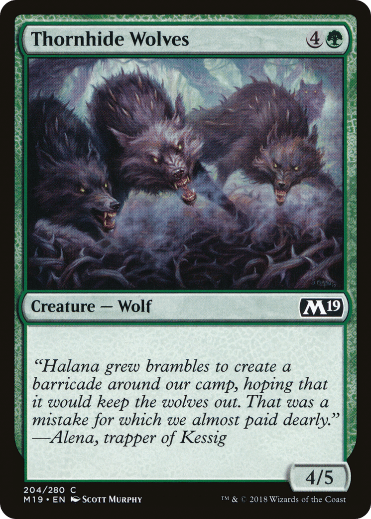 Thornhide Wolves — Core Set 2019 — Magic: The Gathering
