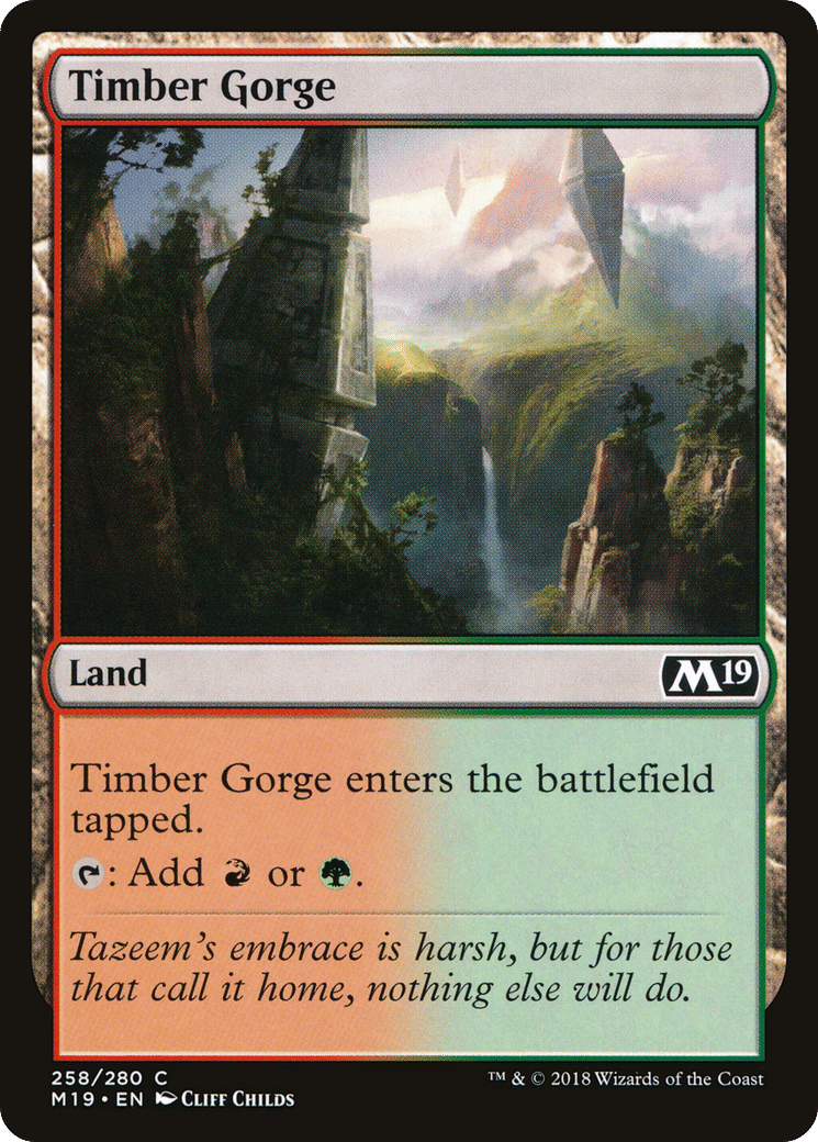 Timber Gorge — Core Set 2019 — Magic: The Gathering