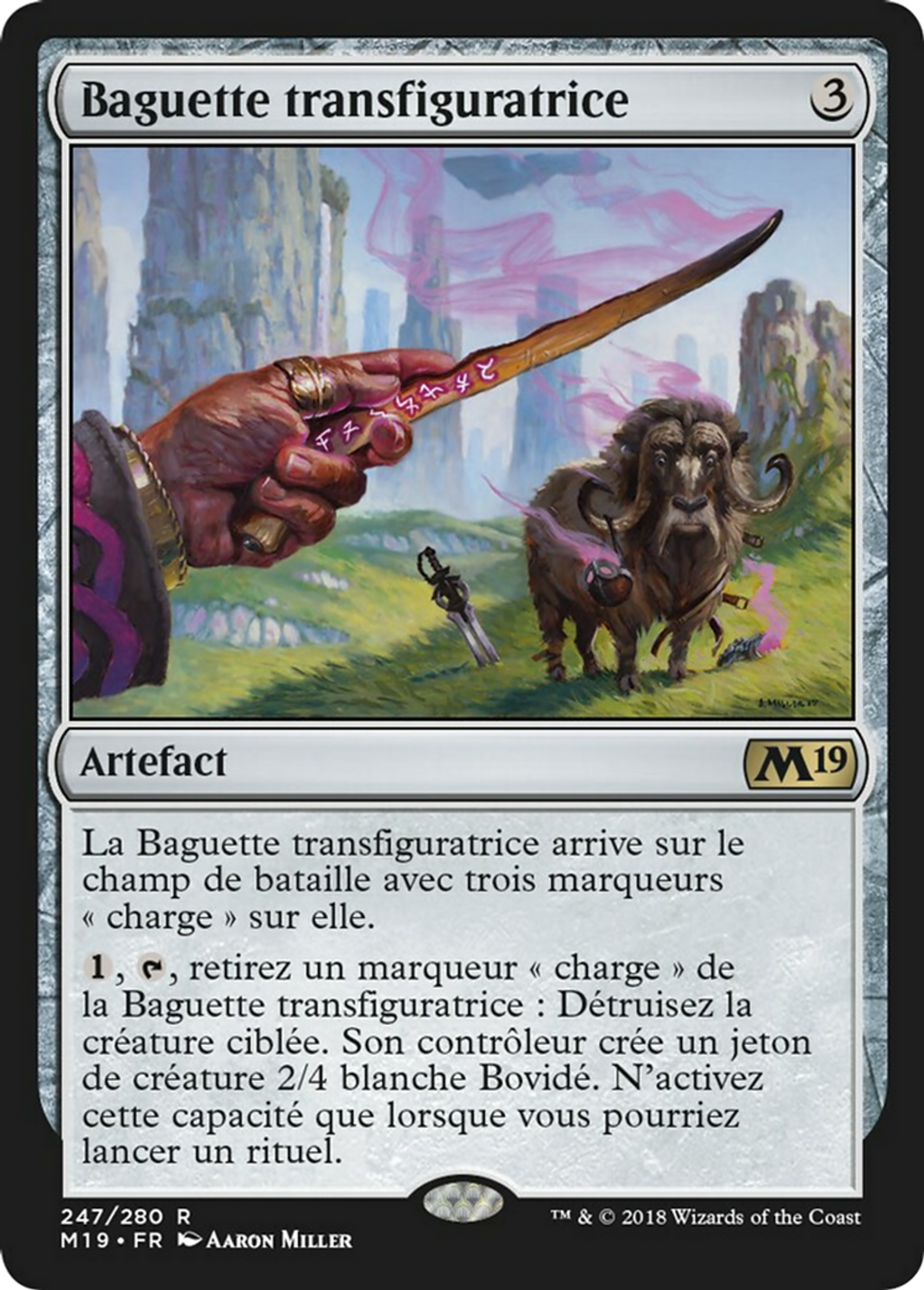 Baguette transfiguratrice — Core Set 2019 — Magic: The Gathering