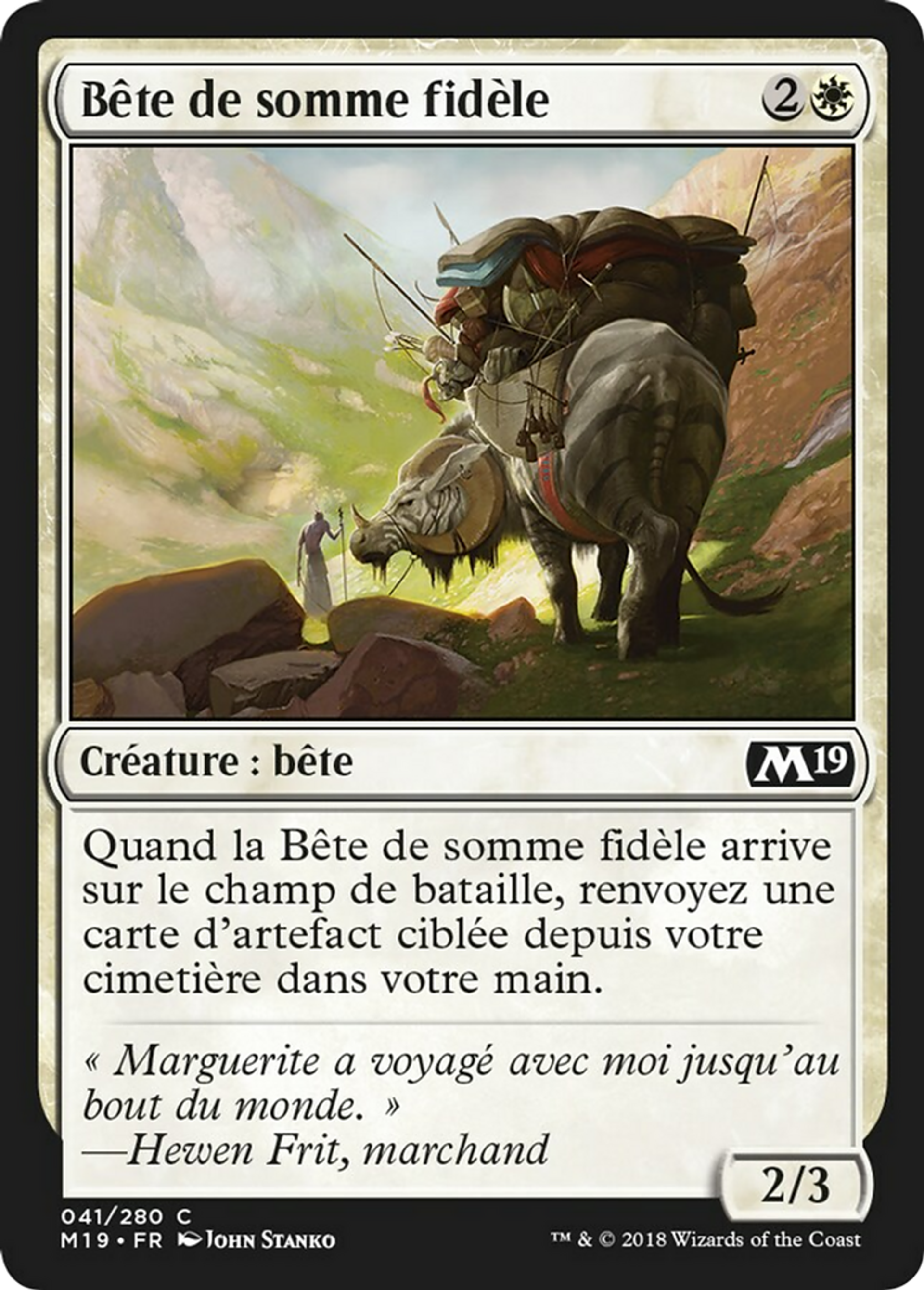 Bête de somme fidèle — Core Set 2019 — Magic: The Gathering