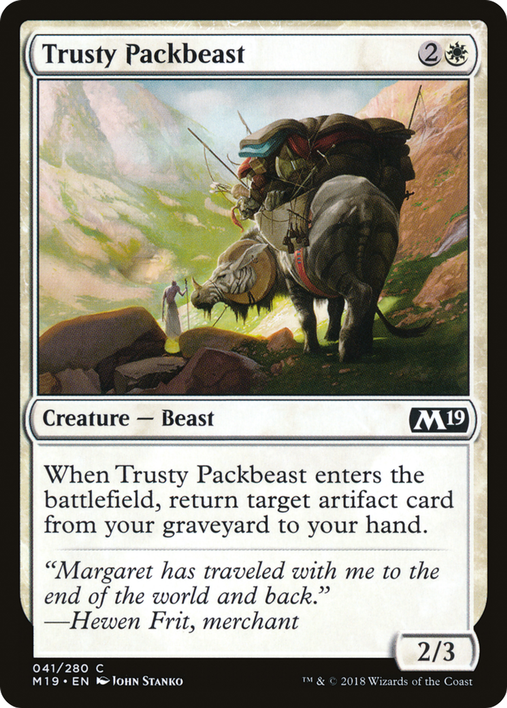 Bête de somme fidèle — Core Set 2019 — Magic: The Gathering