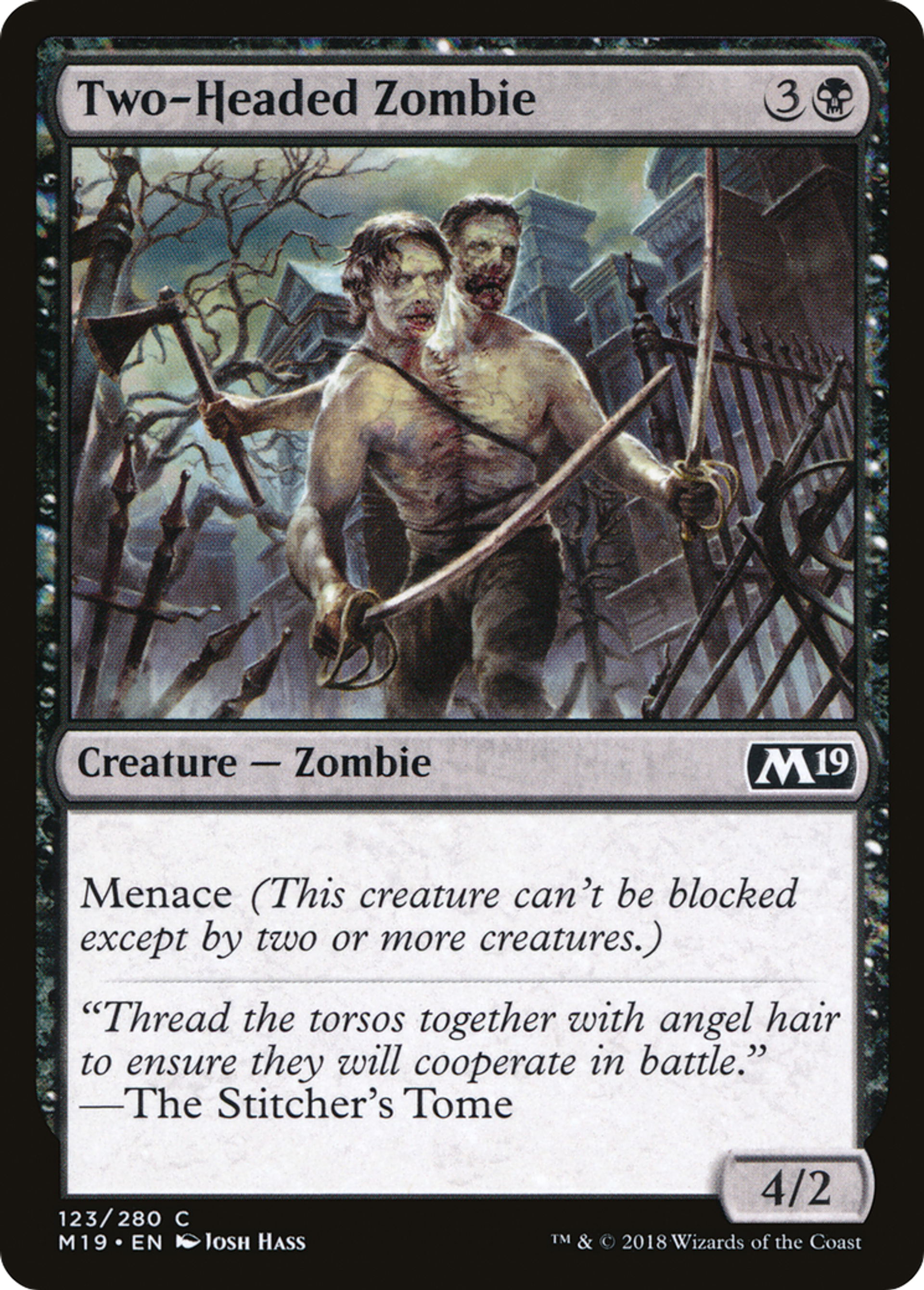 Two-Headed Zombie — Core Set 2019 — Magic: The Gathering