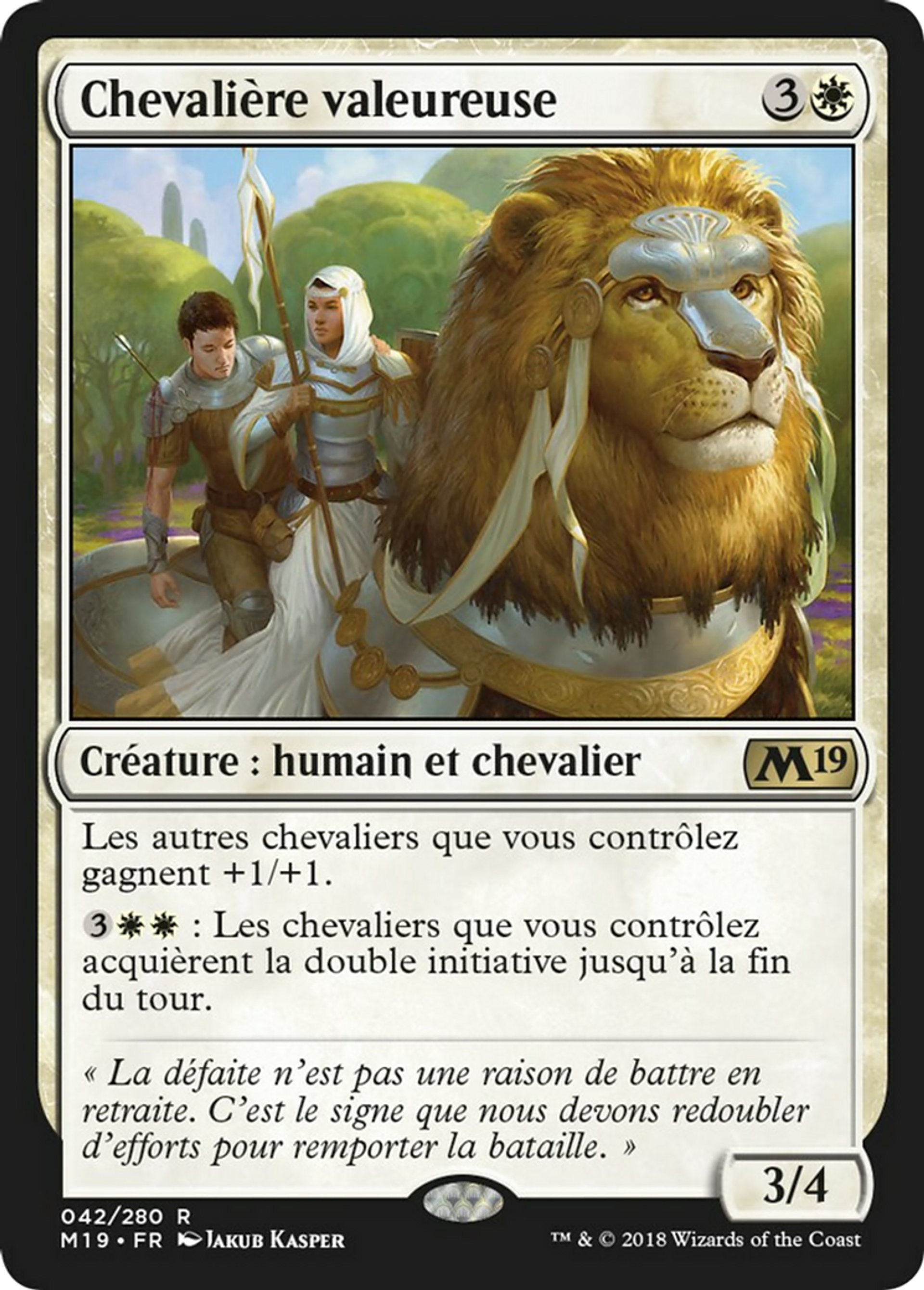 Chevalière valeureuse — Core Set 2019 — Magic: The Gathering