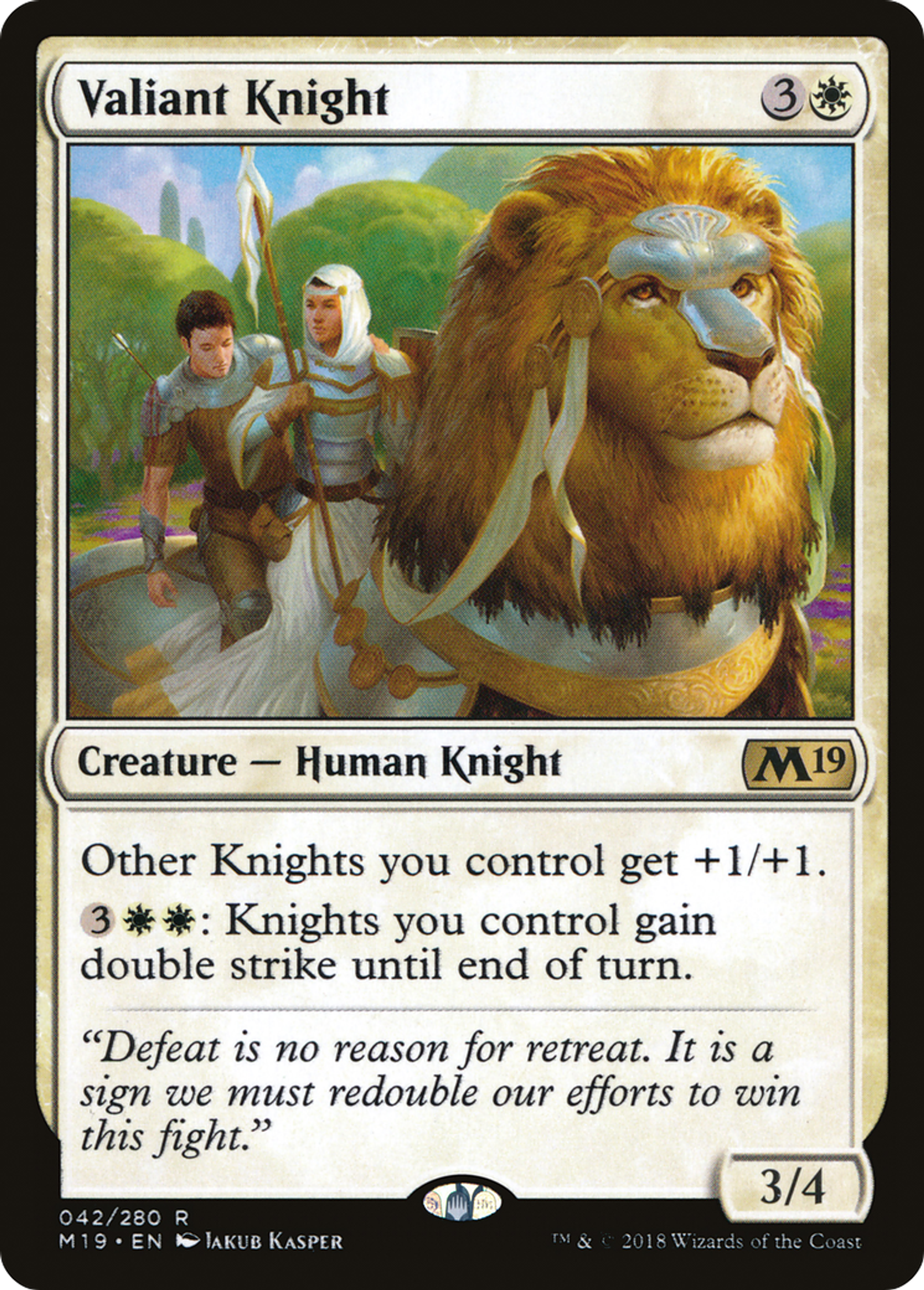 Valiant Knight — Core Set 2019 — Magic: The Gathering