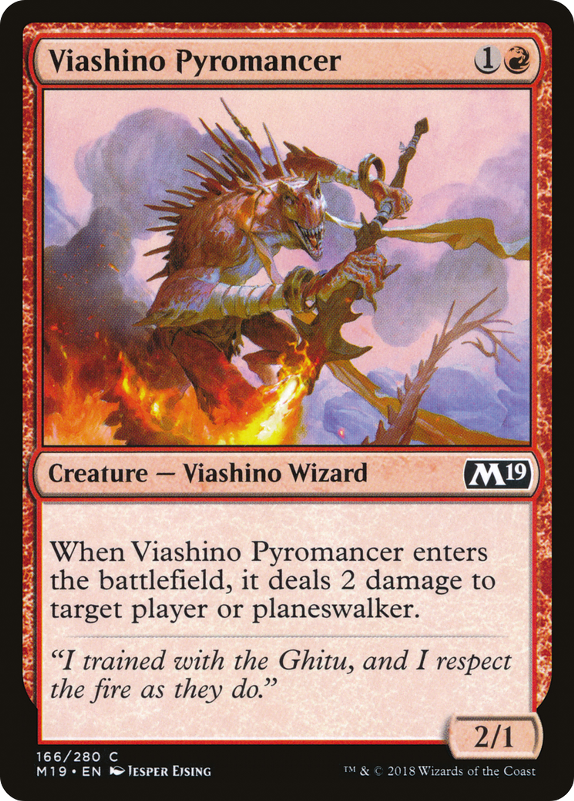 Viashino Pyromancer — Core Set 2019 — Magic: The Gathering